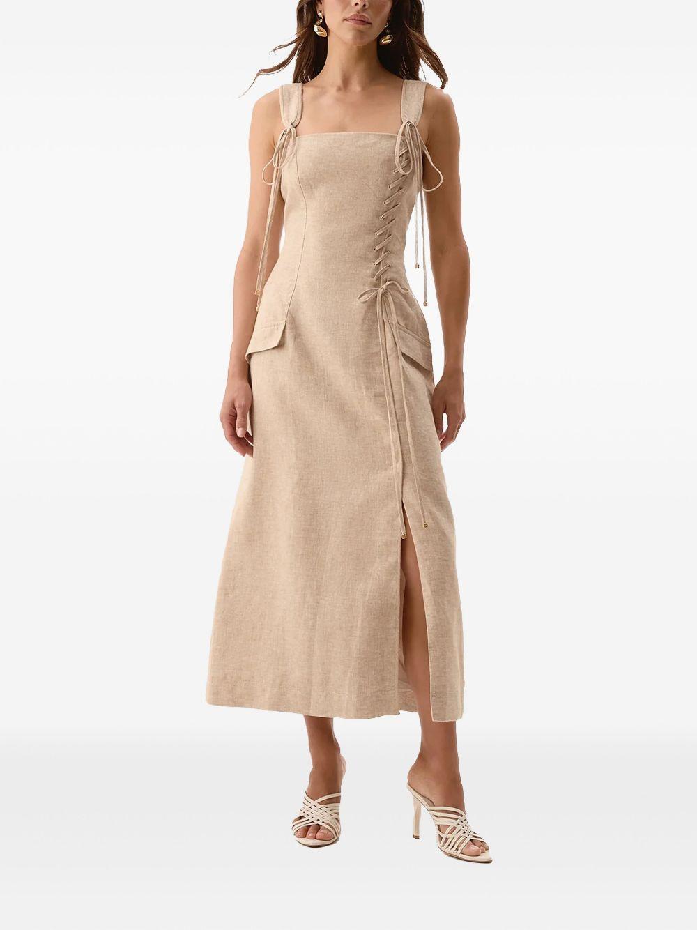 Morgan lace-up maxi dress Product Image