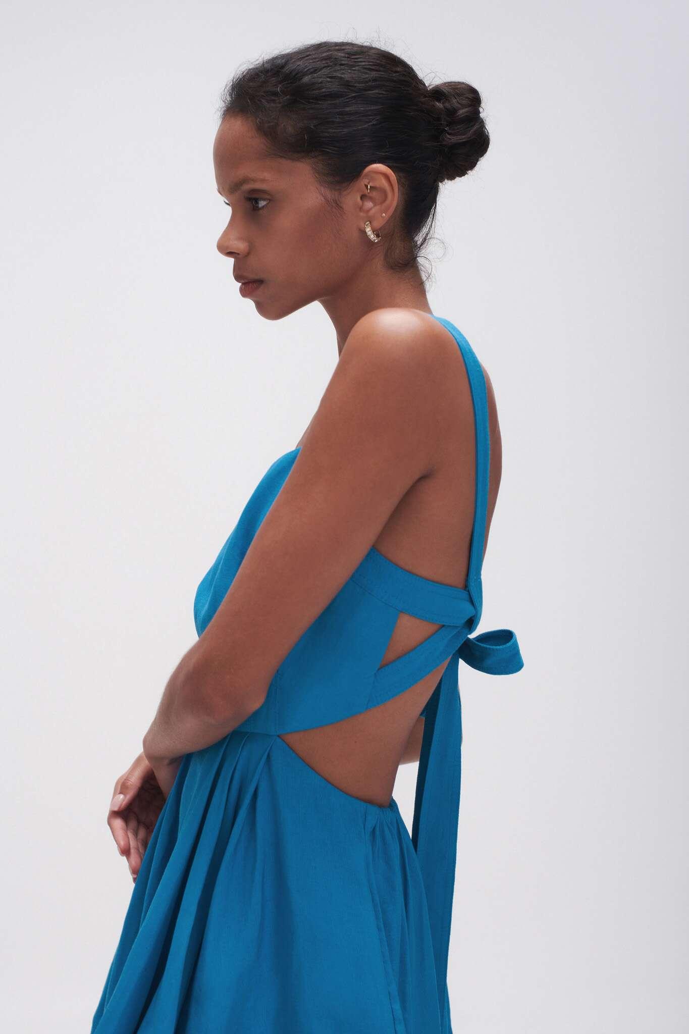 Clara Tie Back Mini Dress Product Image