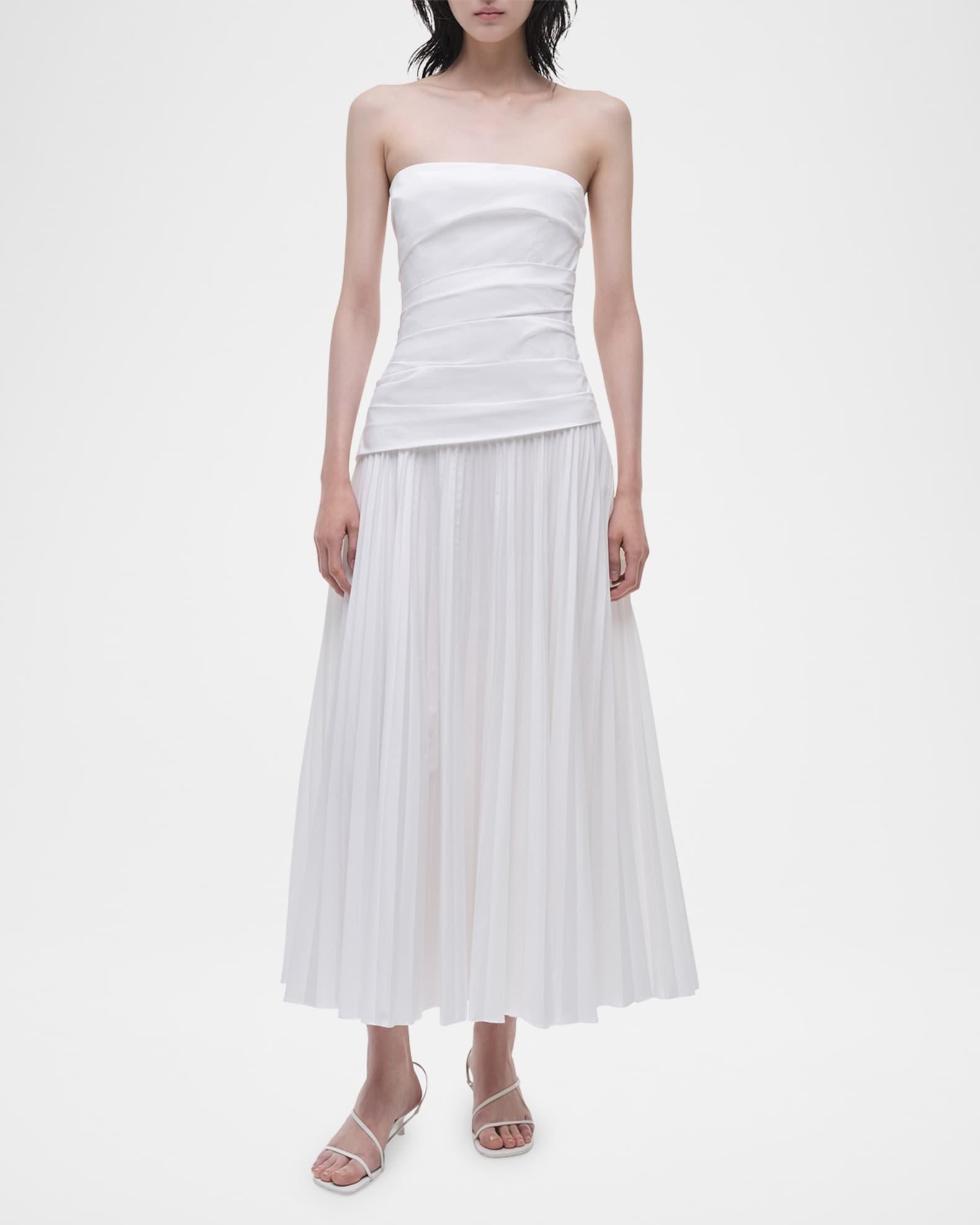 Arie Strapless Cotton Midi Dress Product Image