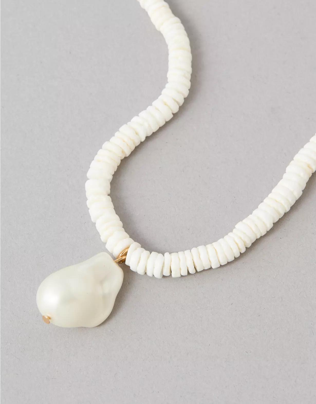 AEO Pearl Shell Beaded Necklace Product Image