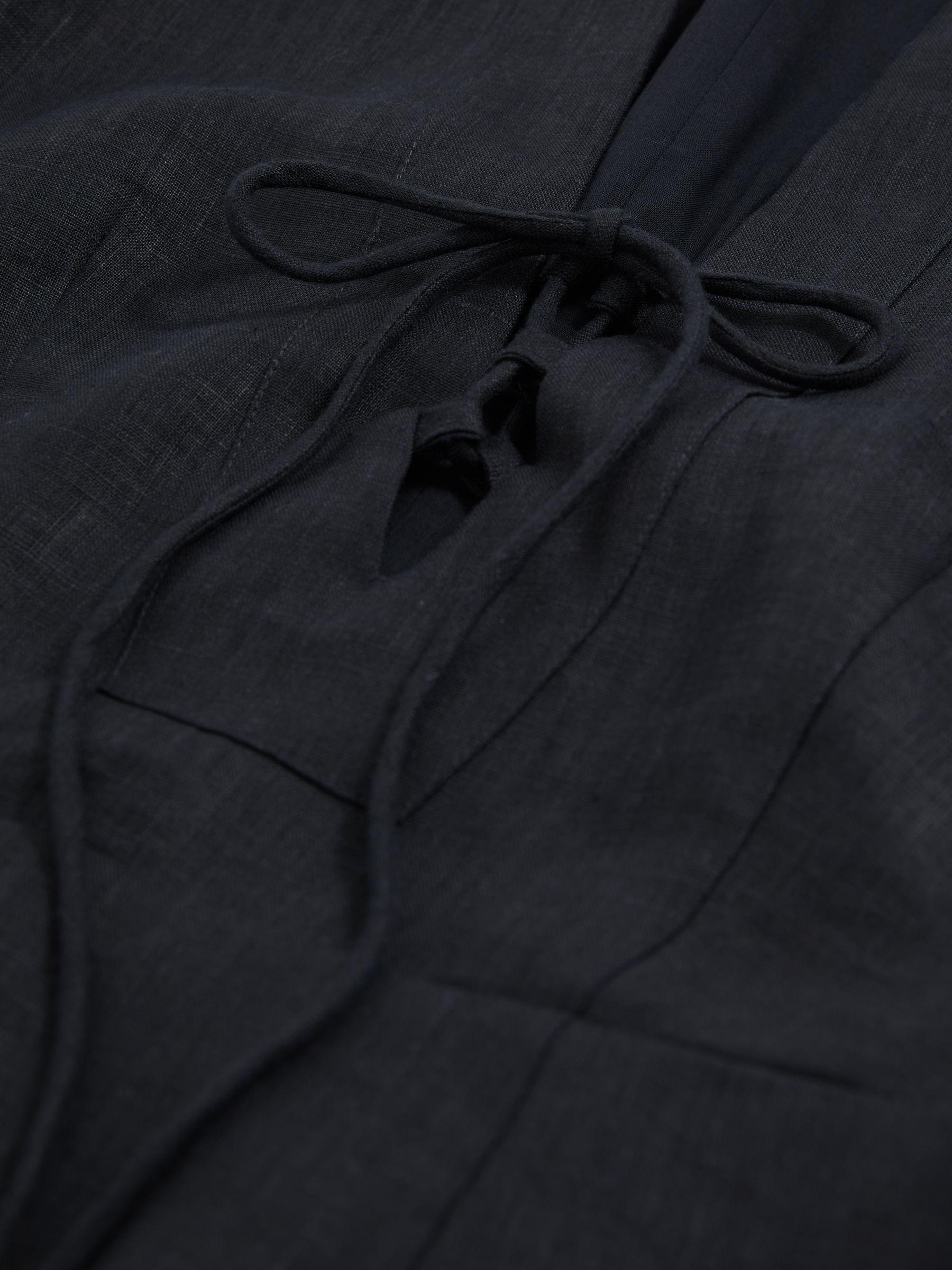 Tie Front Beach Cover-Up Dress in Navy Product Image