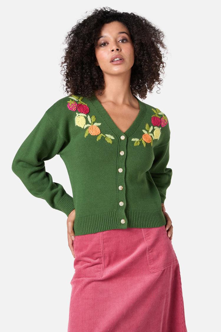 Fruit Embroidered Cardigan Product Image