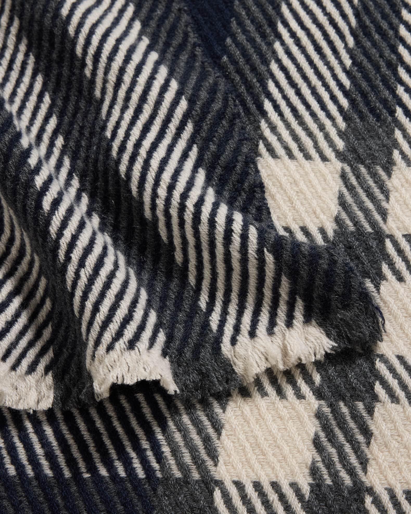 Check-Print Cashmere Scarf Product Image