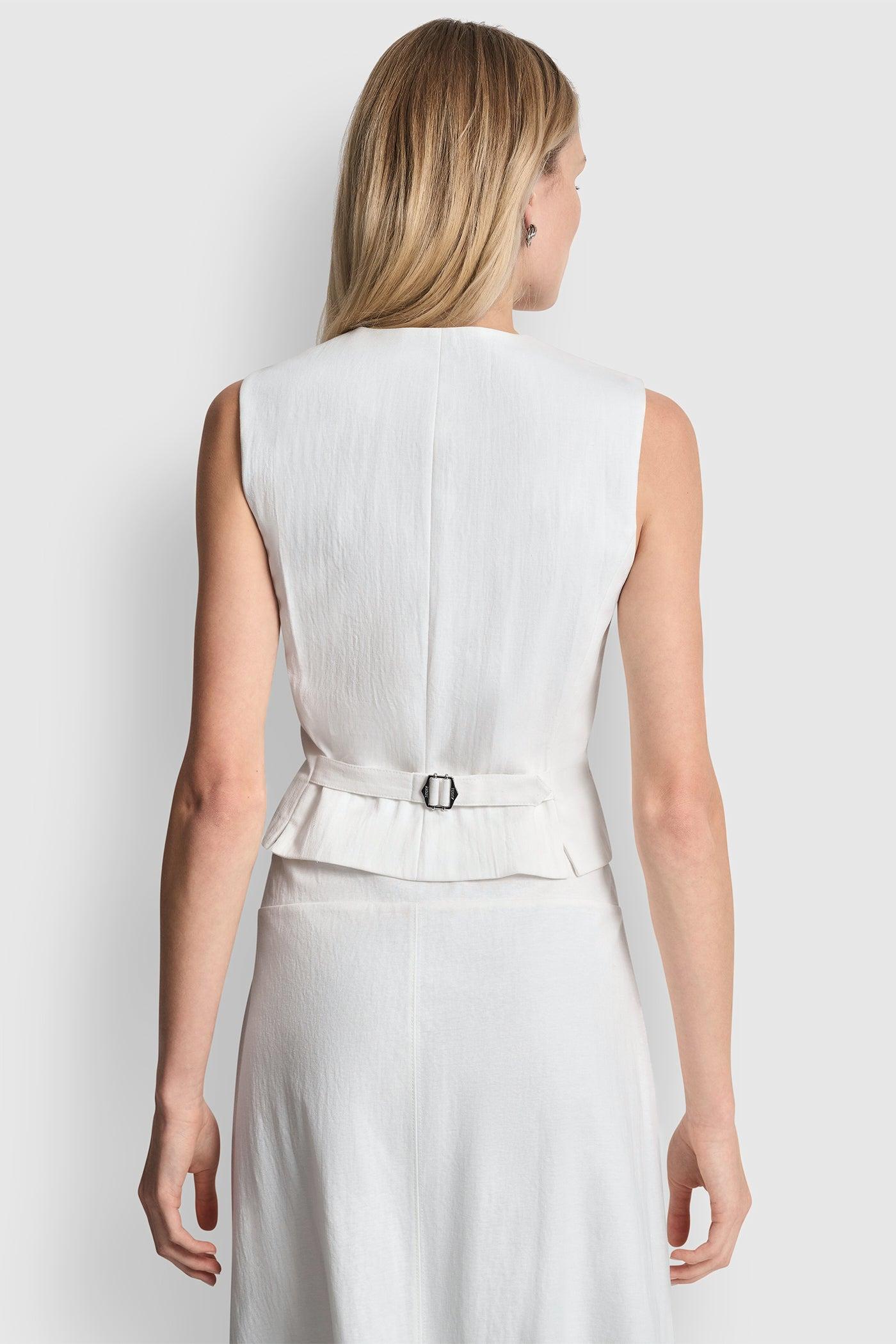 PIQUÉ BUTTON-FRONT VEST Product Image