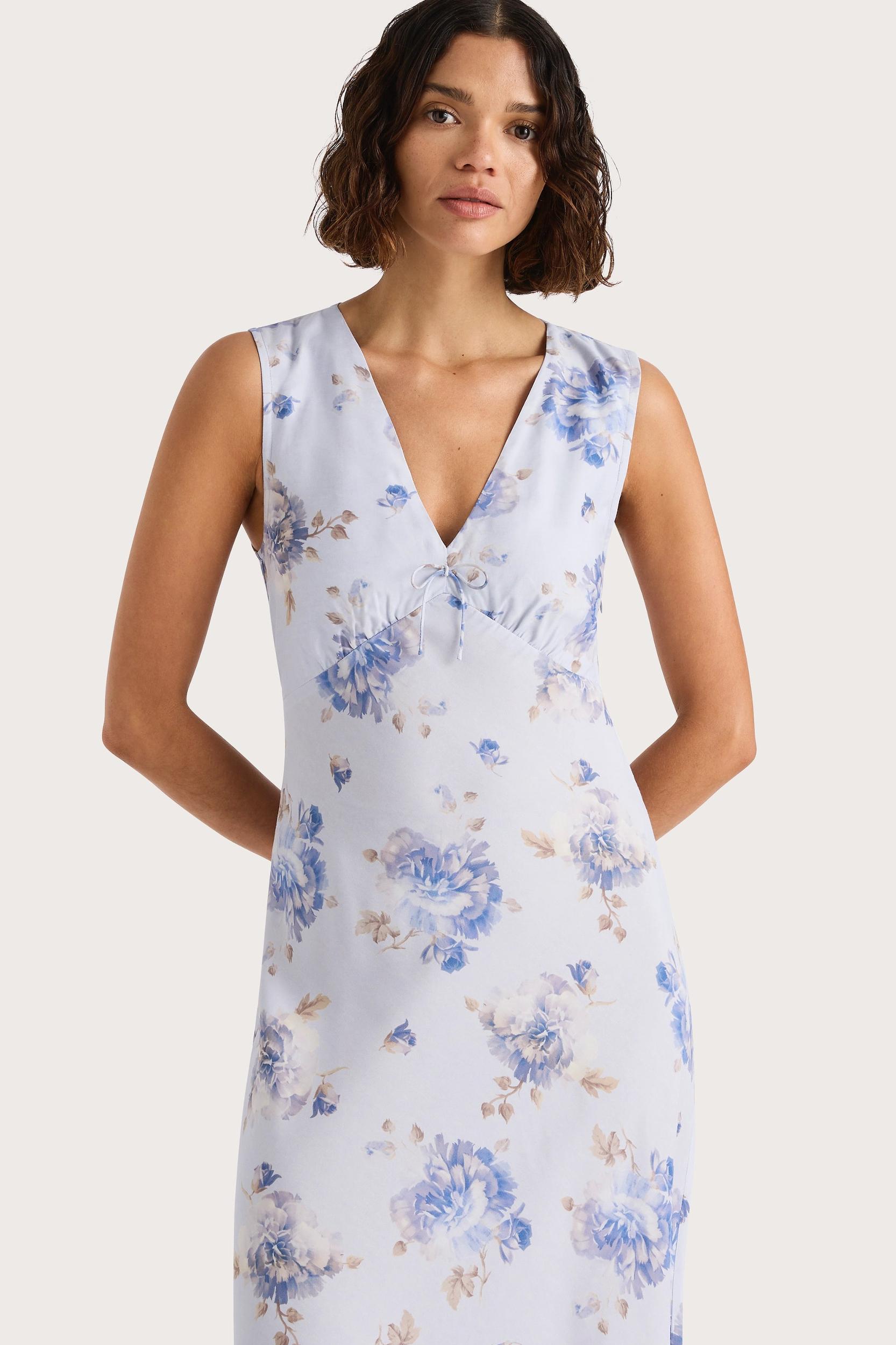 Yvonne Midi Dress Leona Floral Lilac - Final Sale Product Image