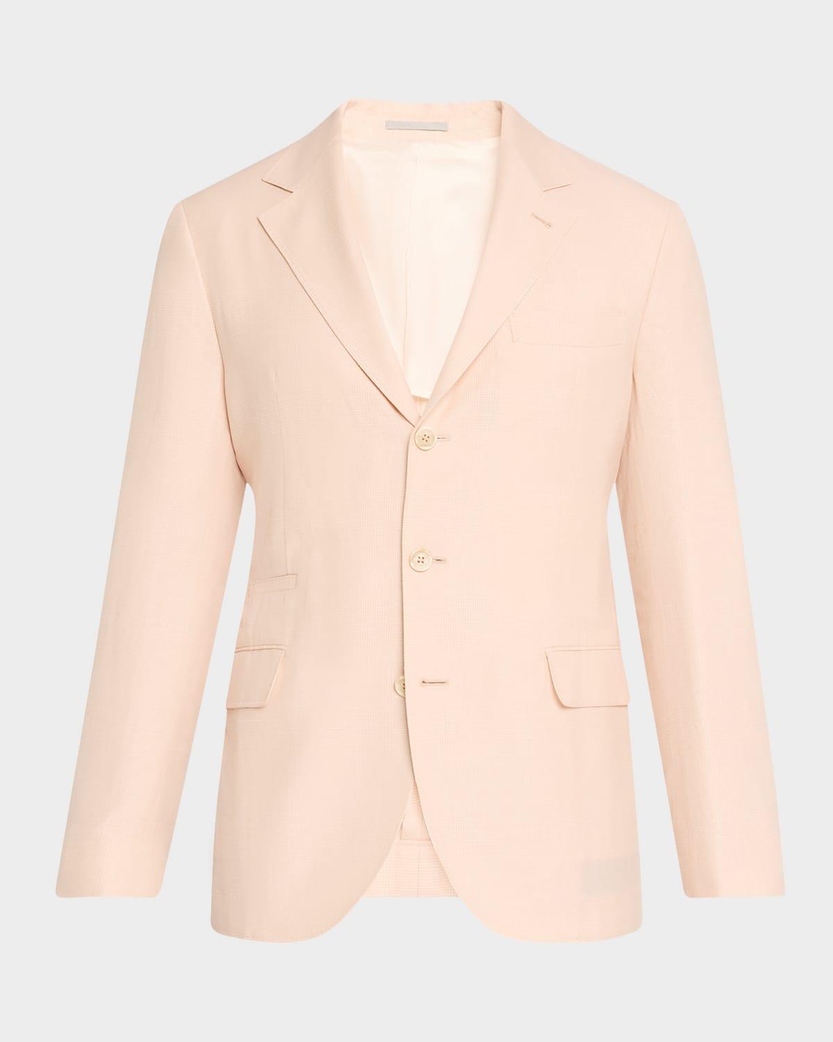 Men's Mini Prince of Wales Single-Breasted Sport Coat Product Image