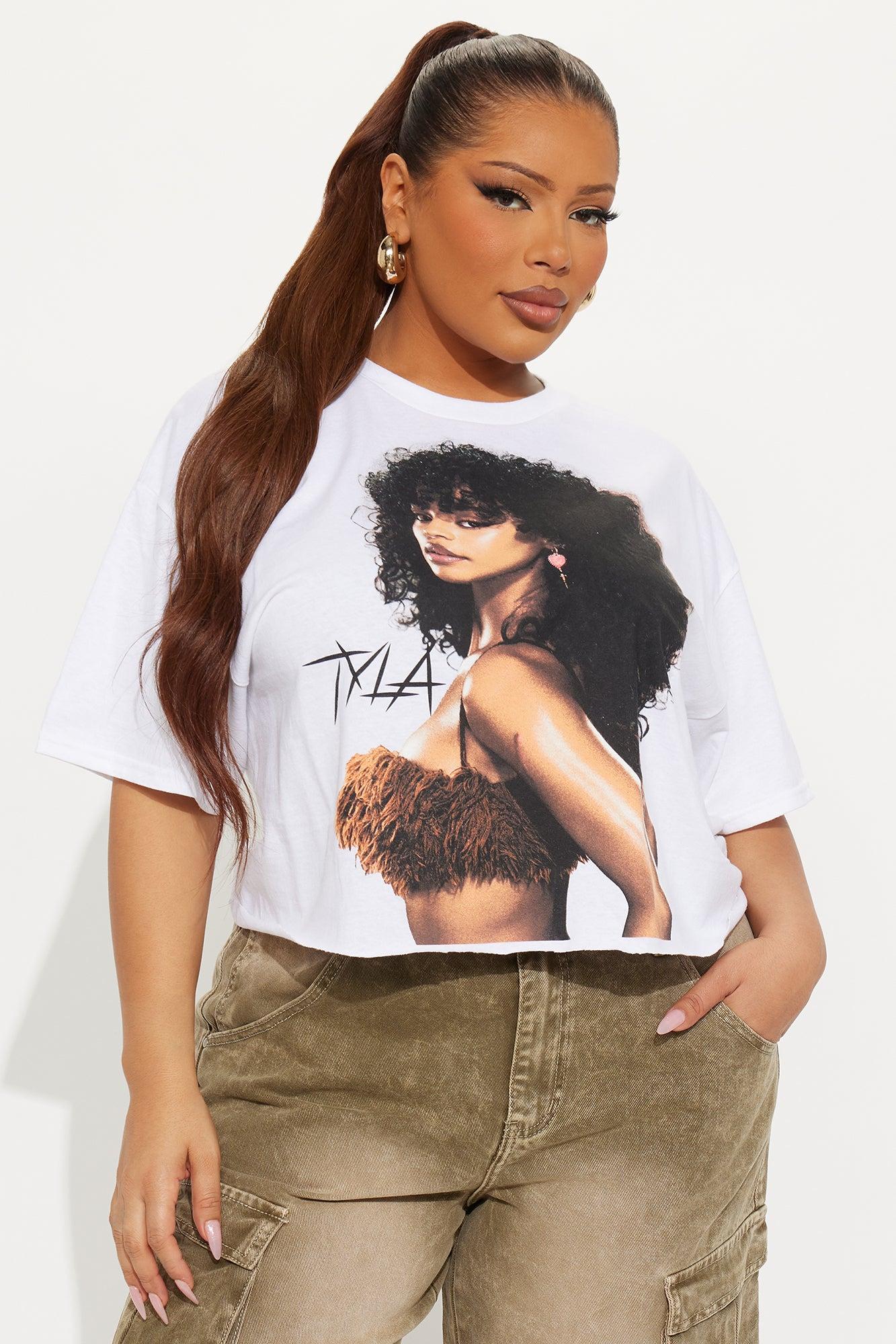 Tyla Cropped Tee  - White Female Product Image