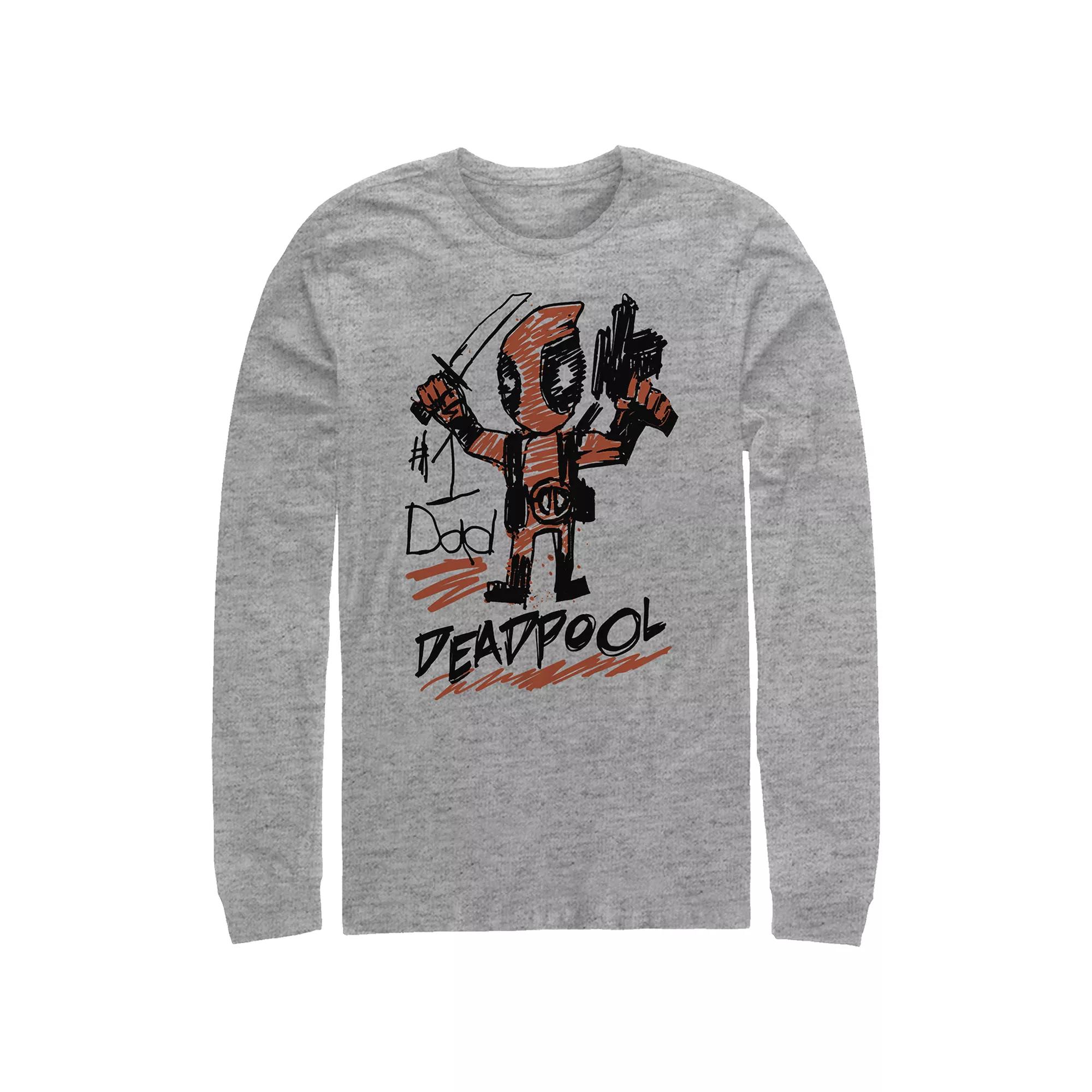 Big & Tall Marvel Deadpool #1 Dad Long Sleeve Graphic Tee, Men's,  Product Image