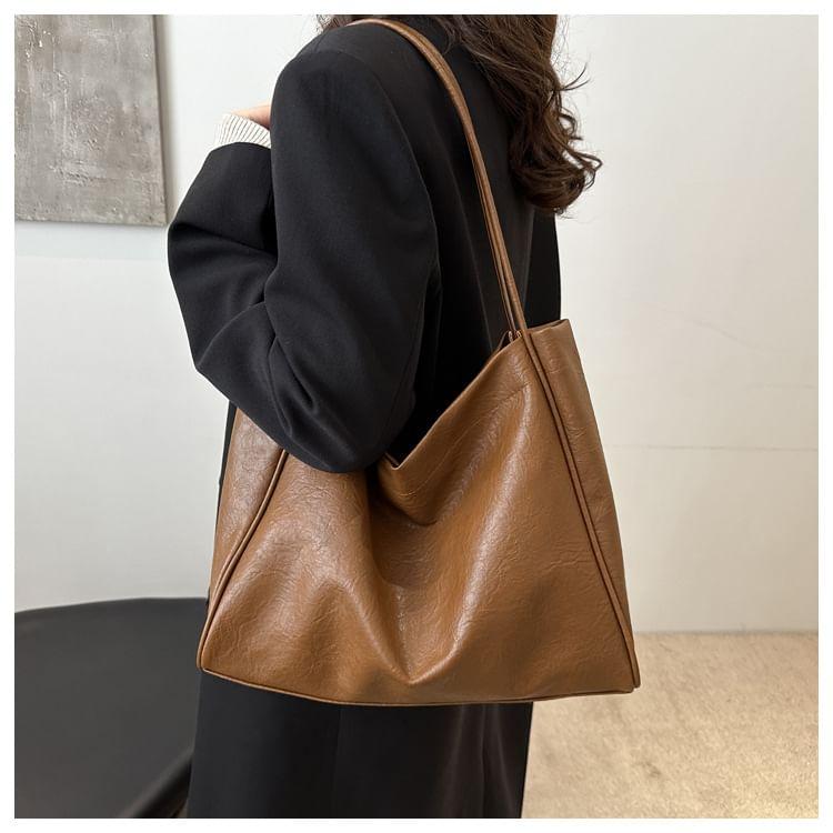 Faux Leather Tote Bag Product Image
