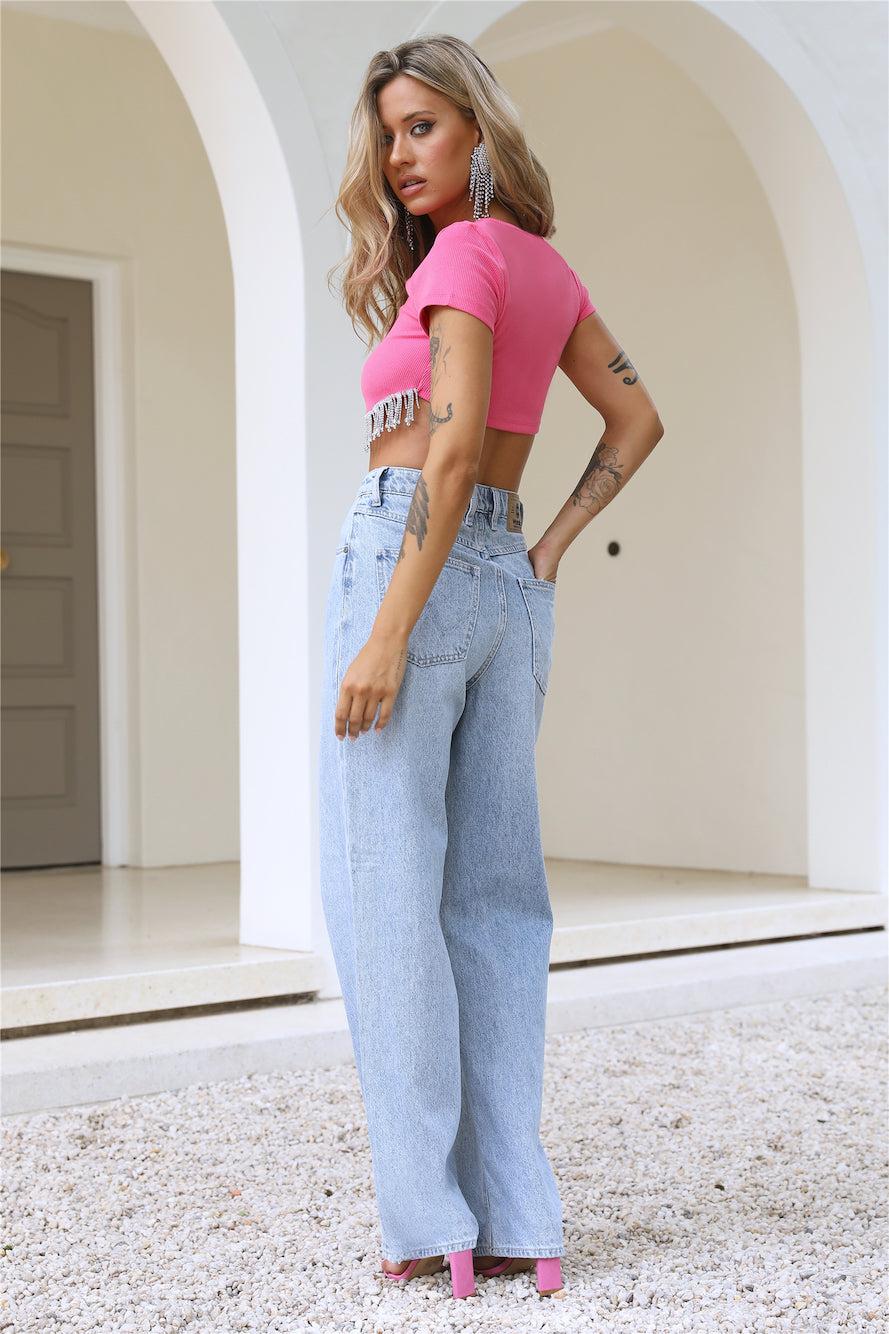 More Sparkle Top Hot Pink Product Image