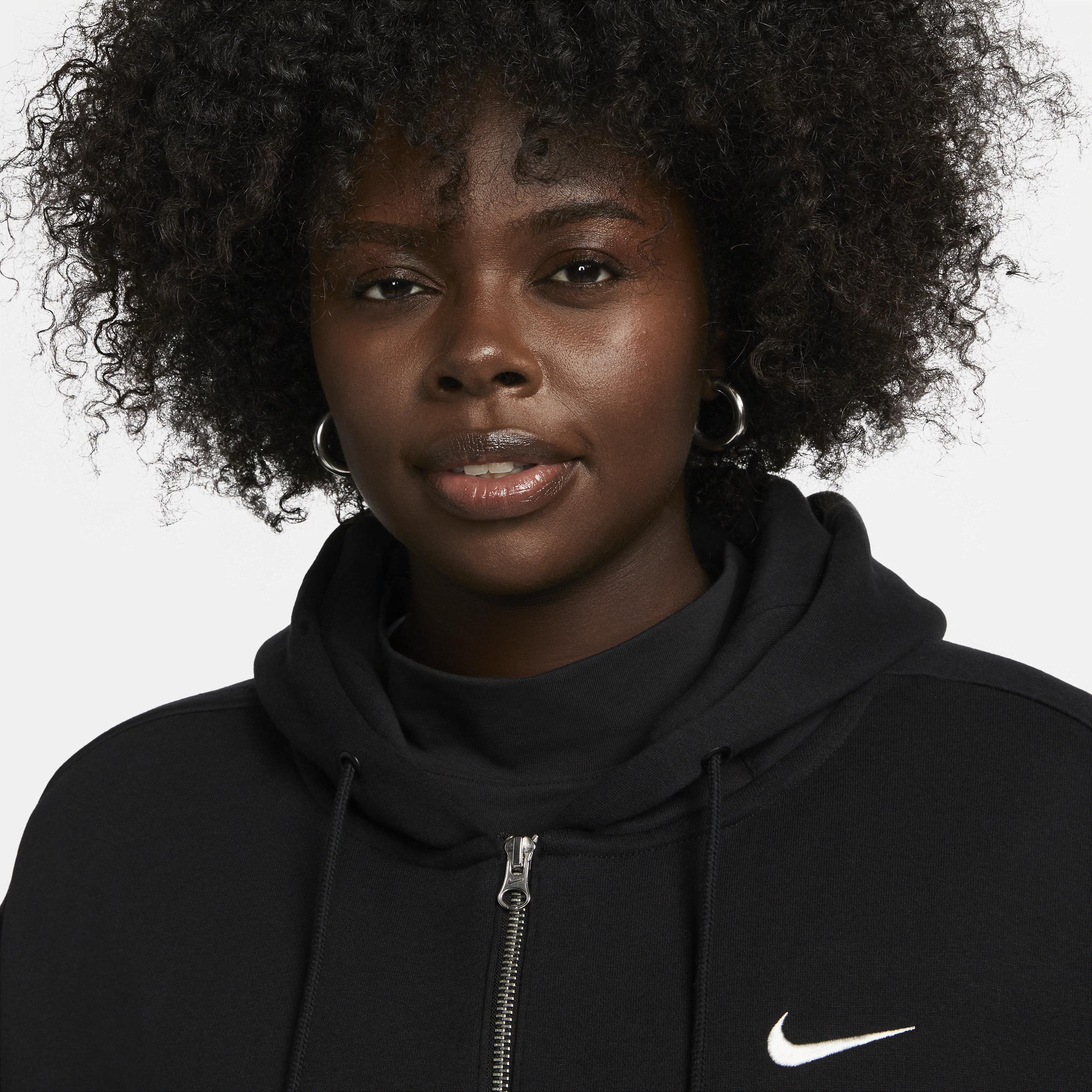 Womens Nike Sportswear Phoenix Fleece Oversized Full-Zip Hoodie (Plus Size) | DV4979-010 Product Image