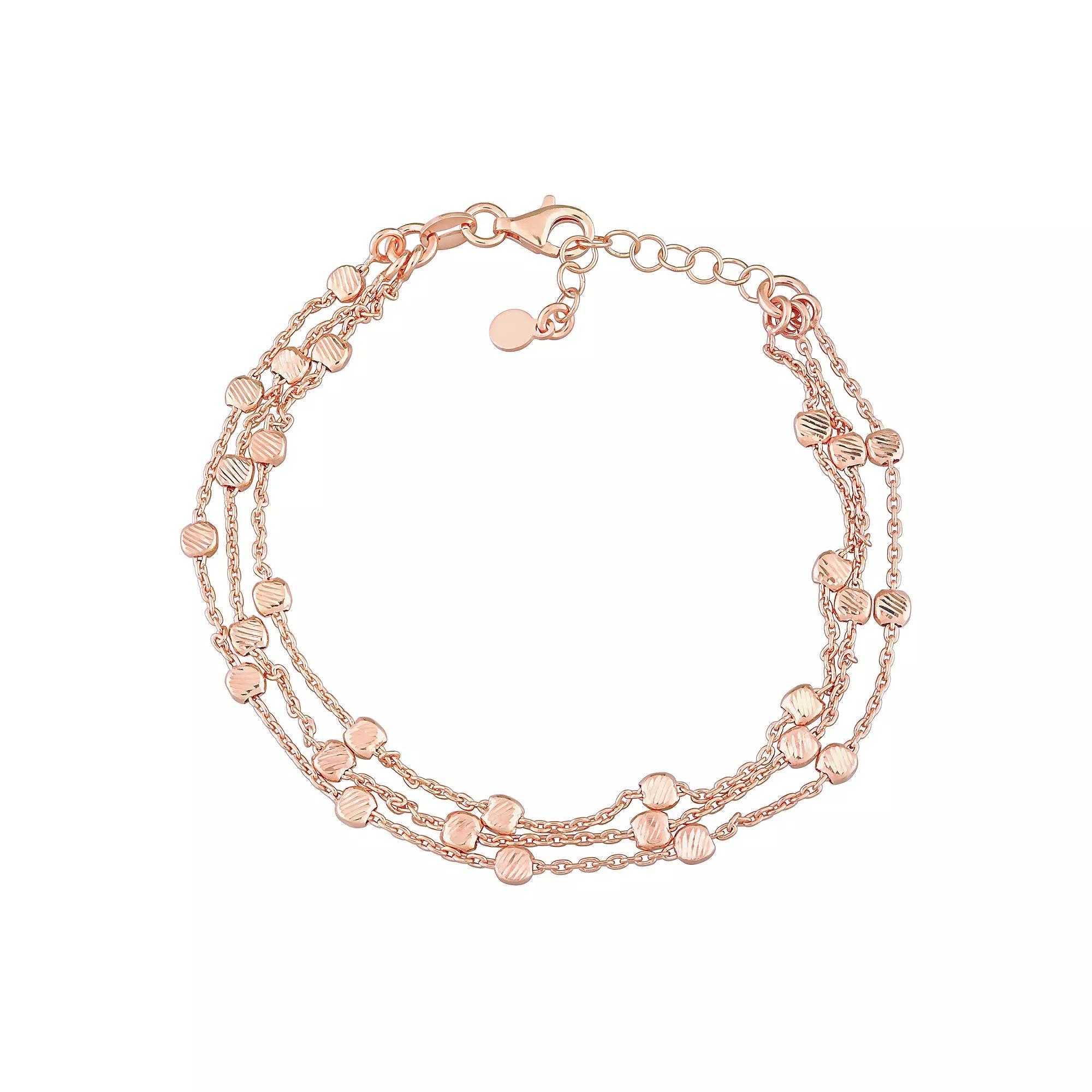 Stella Grace 18k Gold Over Silver Multistrand Chain Bracelet, Women's,  Product Image