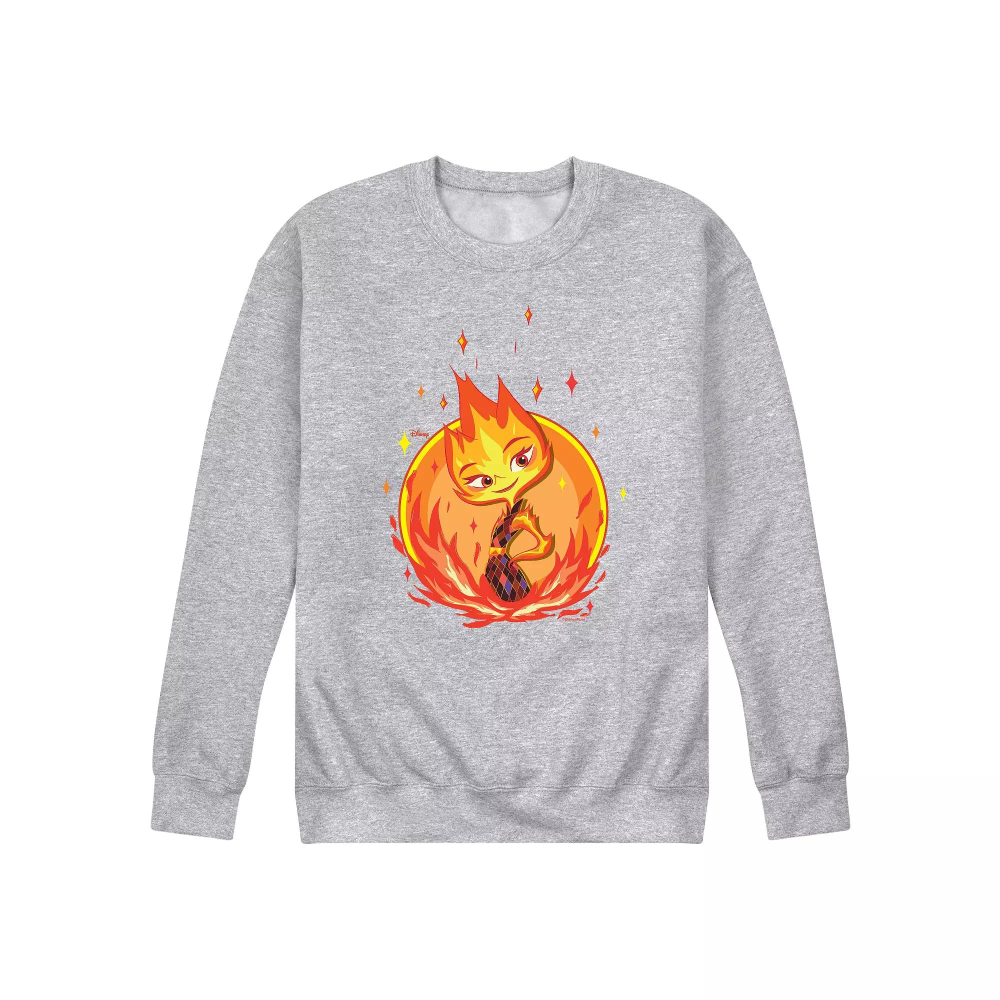 Disney's Elemental Men's Ember Badge Fleece Sweatshirt,  Product Image