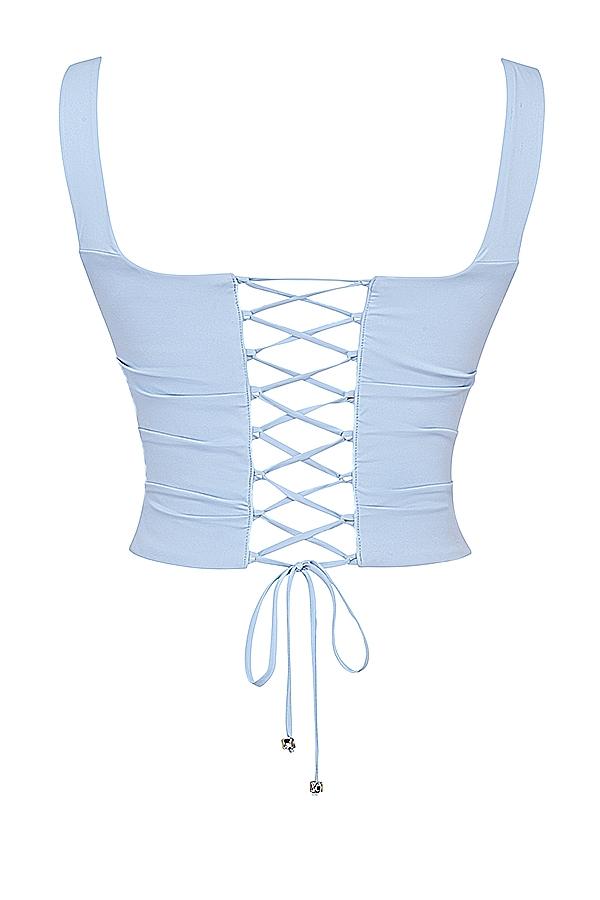 Una  soft blue corset Product Image