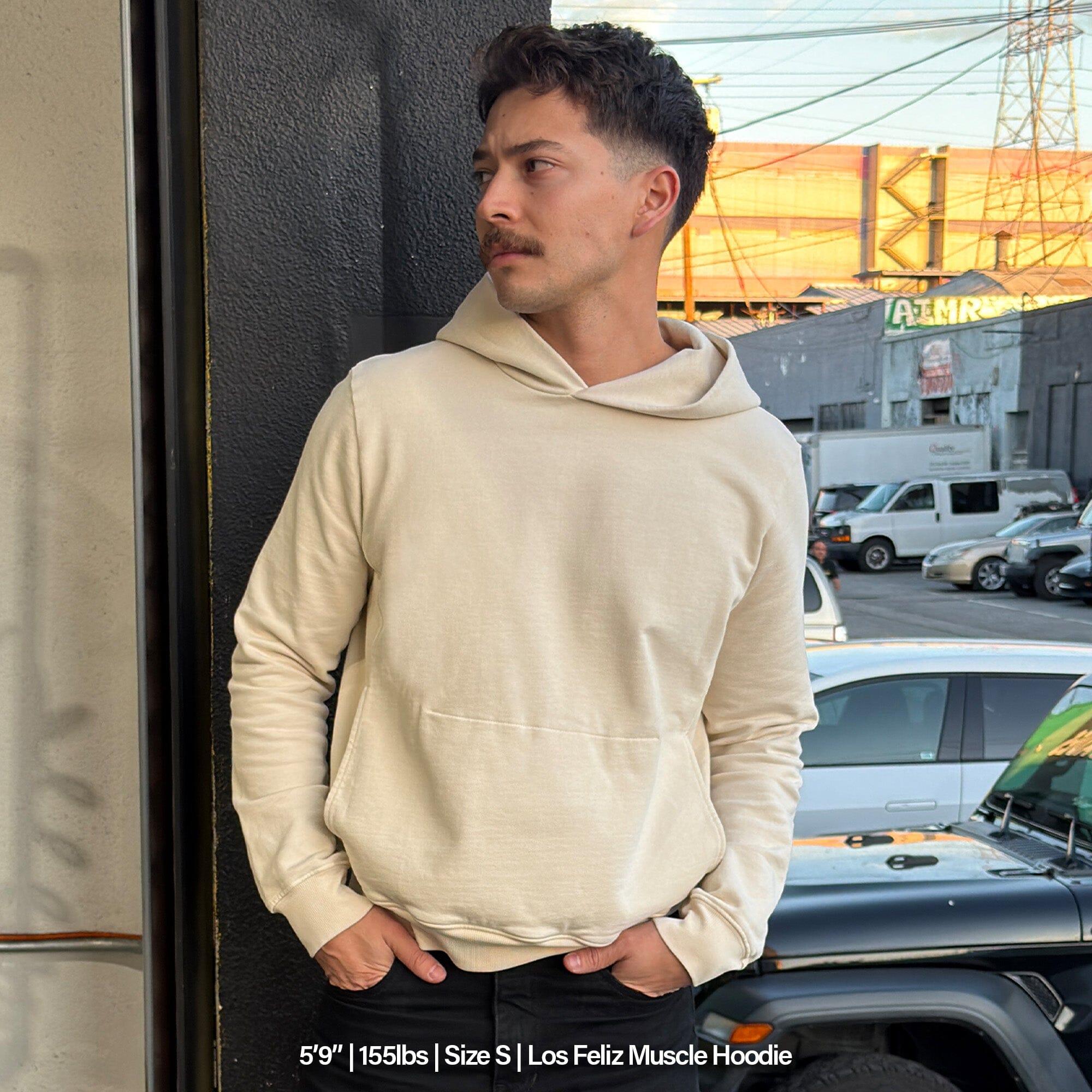 Los Feliz Crop Muscle Hoodie | Fitted Male Product Image