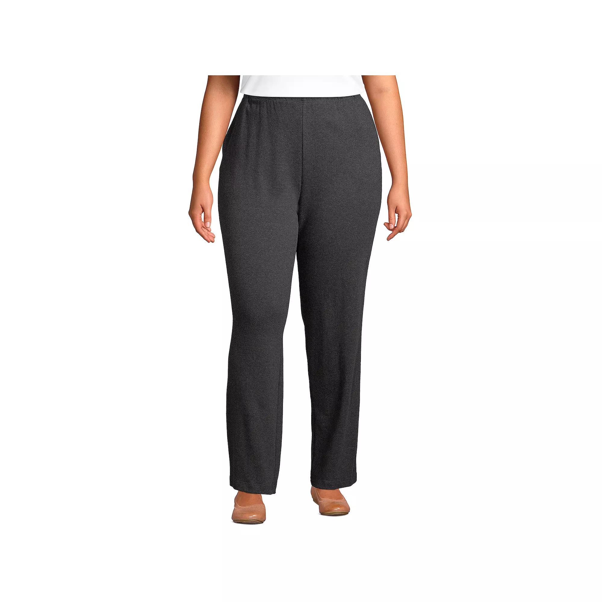 Petite Lands' End Sport Knit High Waist Pants, Women's,  Product Image