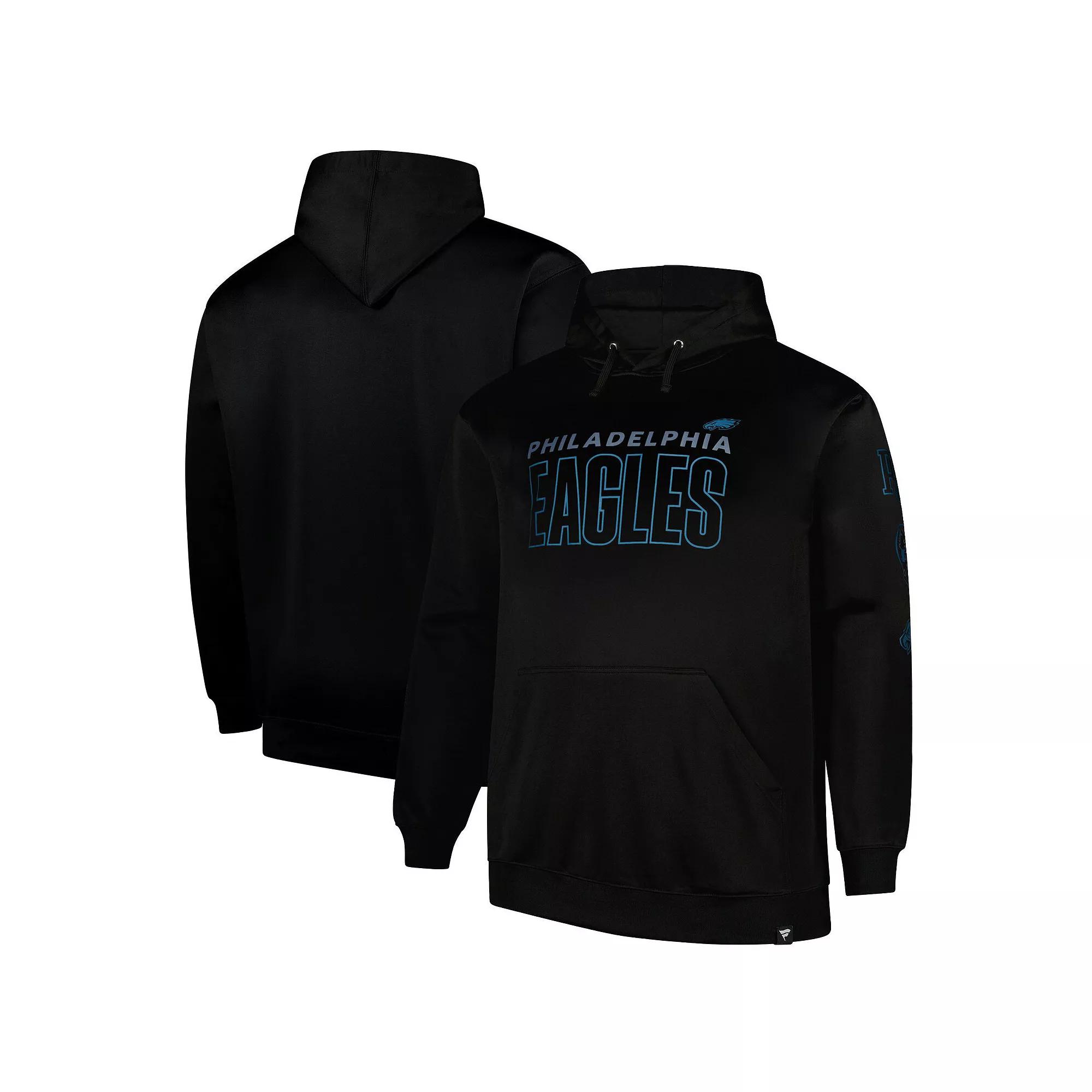 Men's Fanatics  Black Philadelphia Eagles Big & Tall Fleece Pullover Hoodie, Size: XLT Product Image