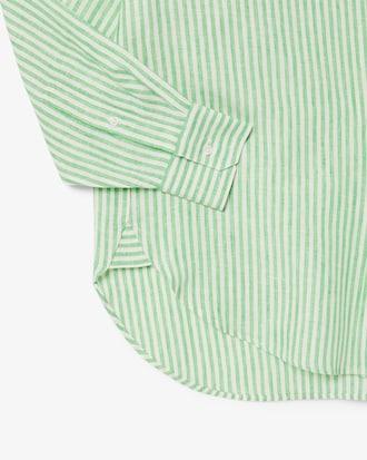 Oversized Striped Linen Shirt Product Image