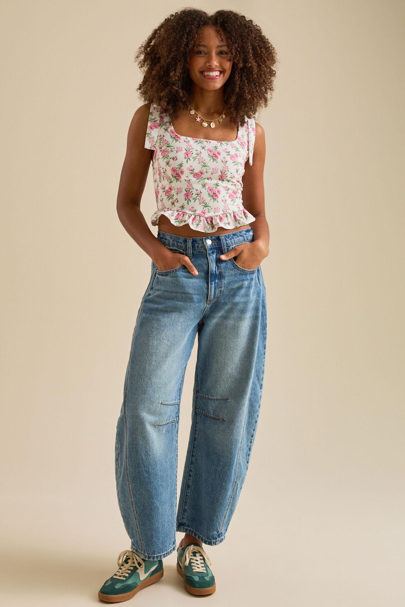 Ashlin Floral Corset Peplum Top Product Image