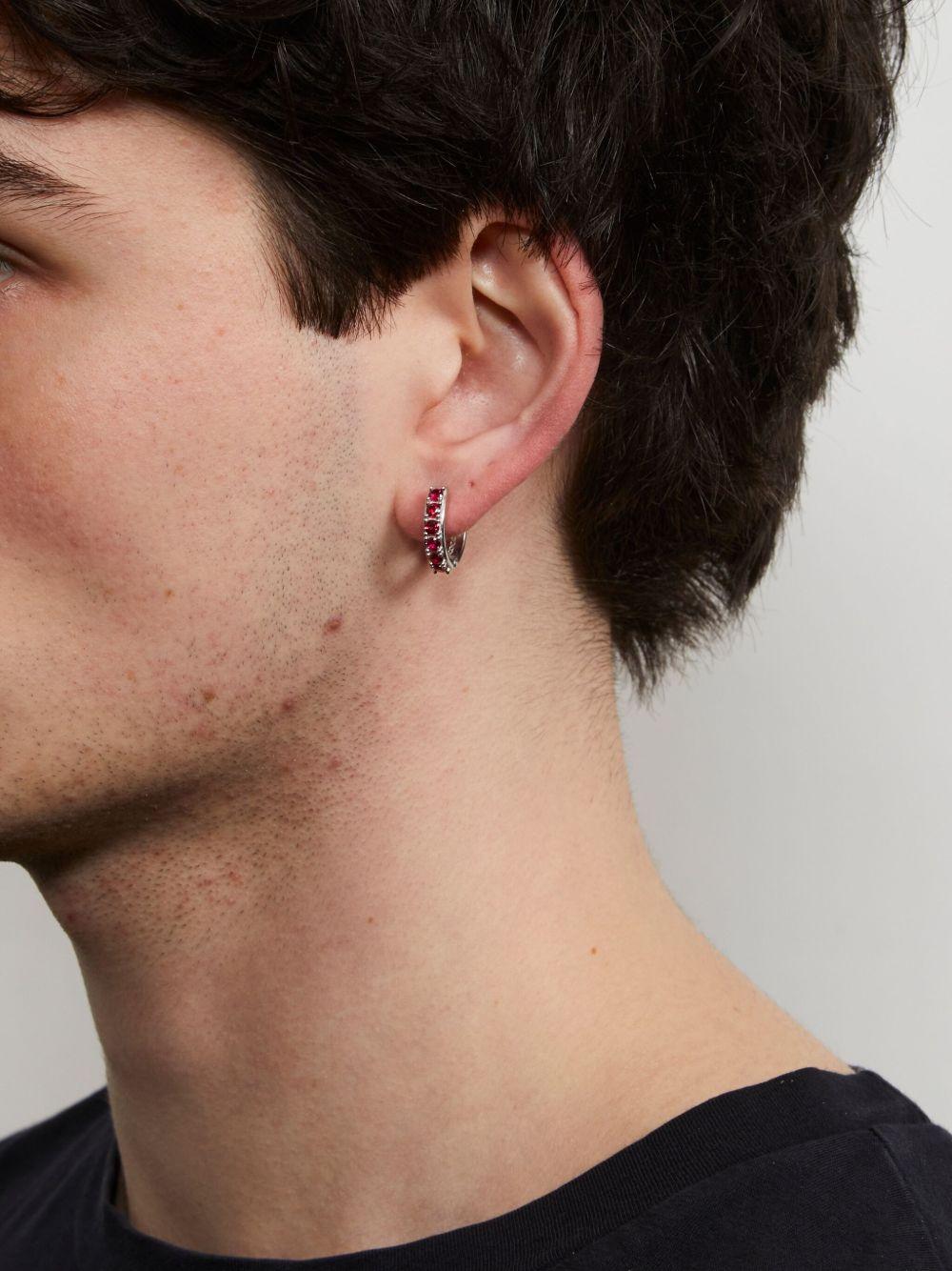 logo-engraved hoop earring Product Image