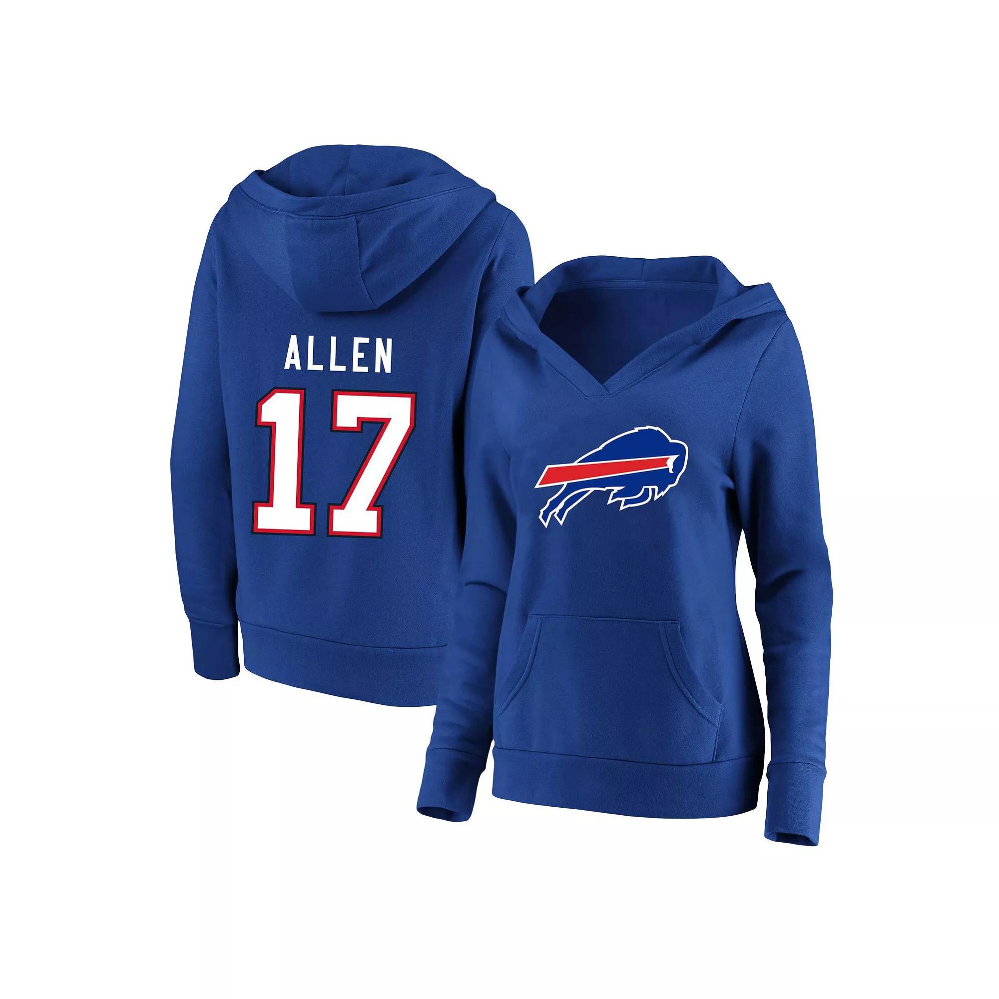 Women's Profile Josh Allen Royal Buffalo Bills Plus Size Player Name & Number Pullover Hoodie, Size: 3XL, Blue Product Image