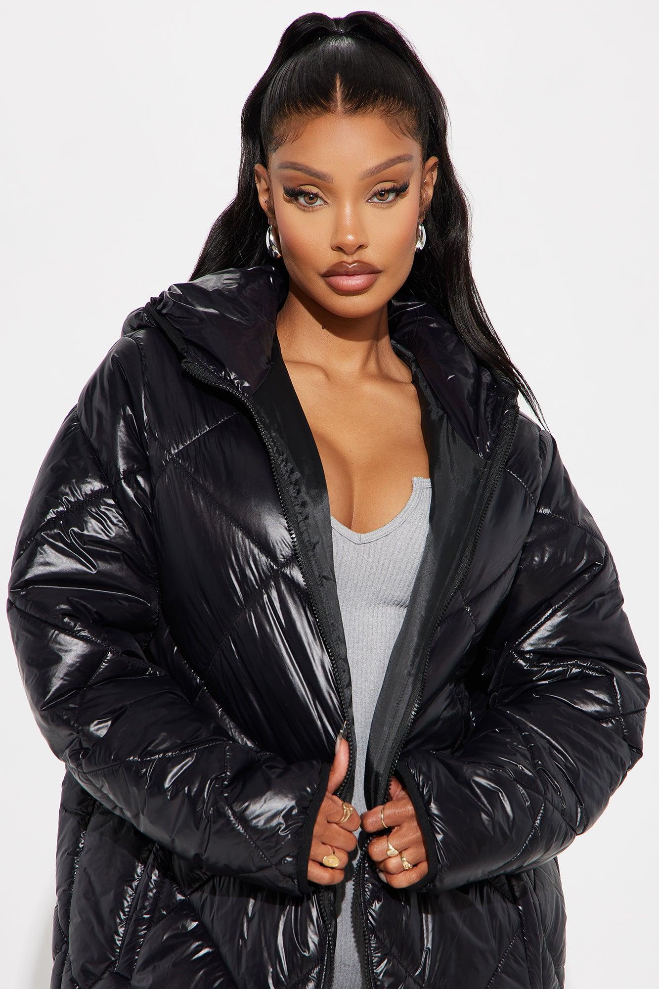 Everyday Swag Long Puffer - Black Female Product Image