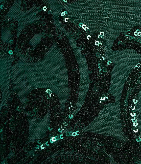 B. Darlin One Shoulder Sequins Placement Bodycon Dress Product Image