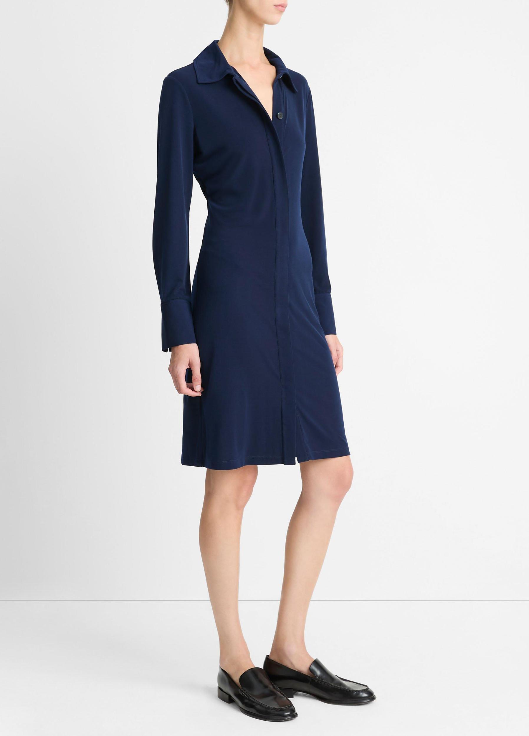 Long-Sleeve Polo Dress Product Image