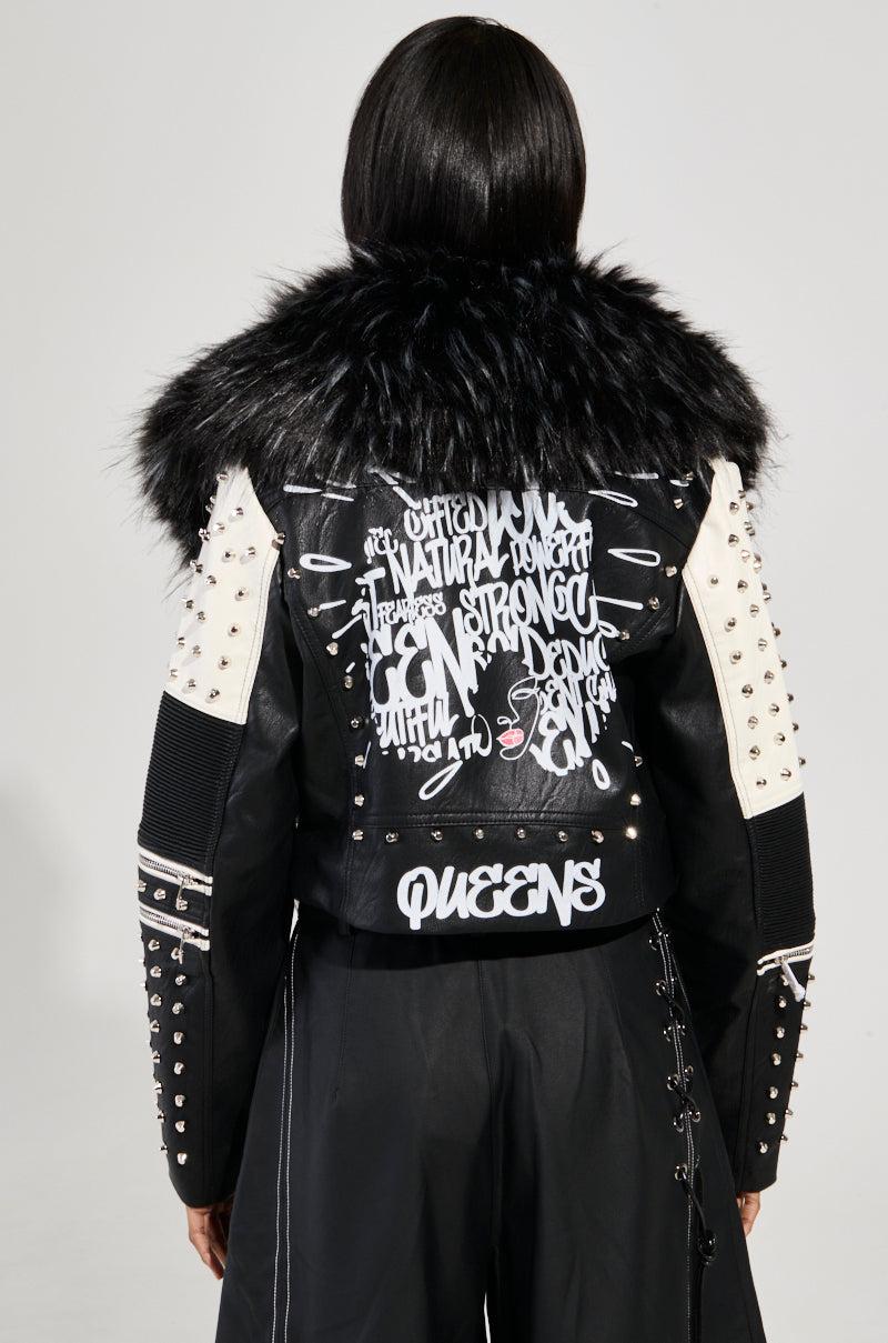 FROM THE BRONX FUR TRIM MOTO Product Image