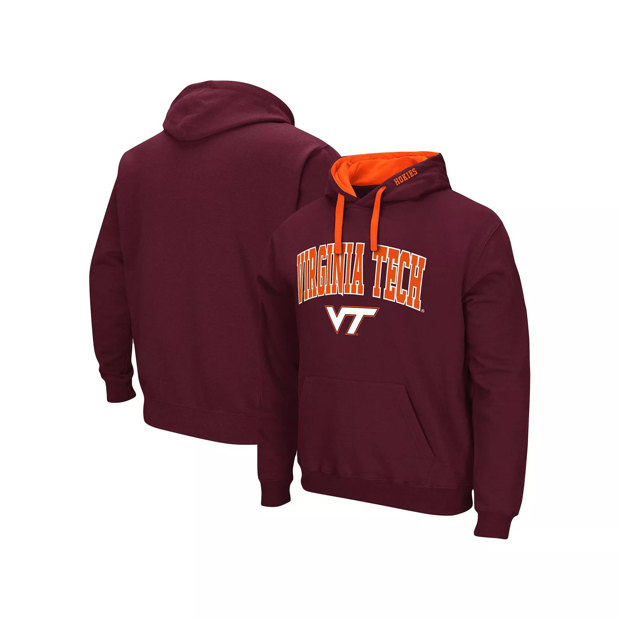Men's Colosseum Maroon Virginia Tech Hokies Big & Tall Arch & Logo 2.0 Pullover Hoodie, Size: 2XB, Red Product Image