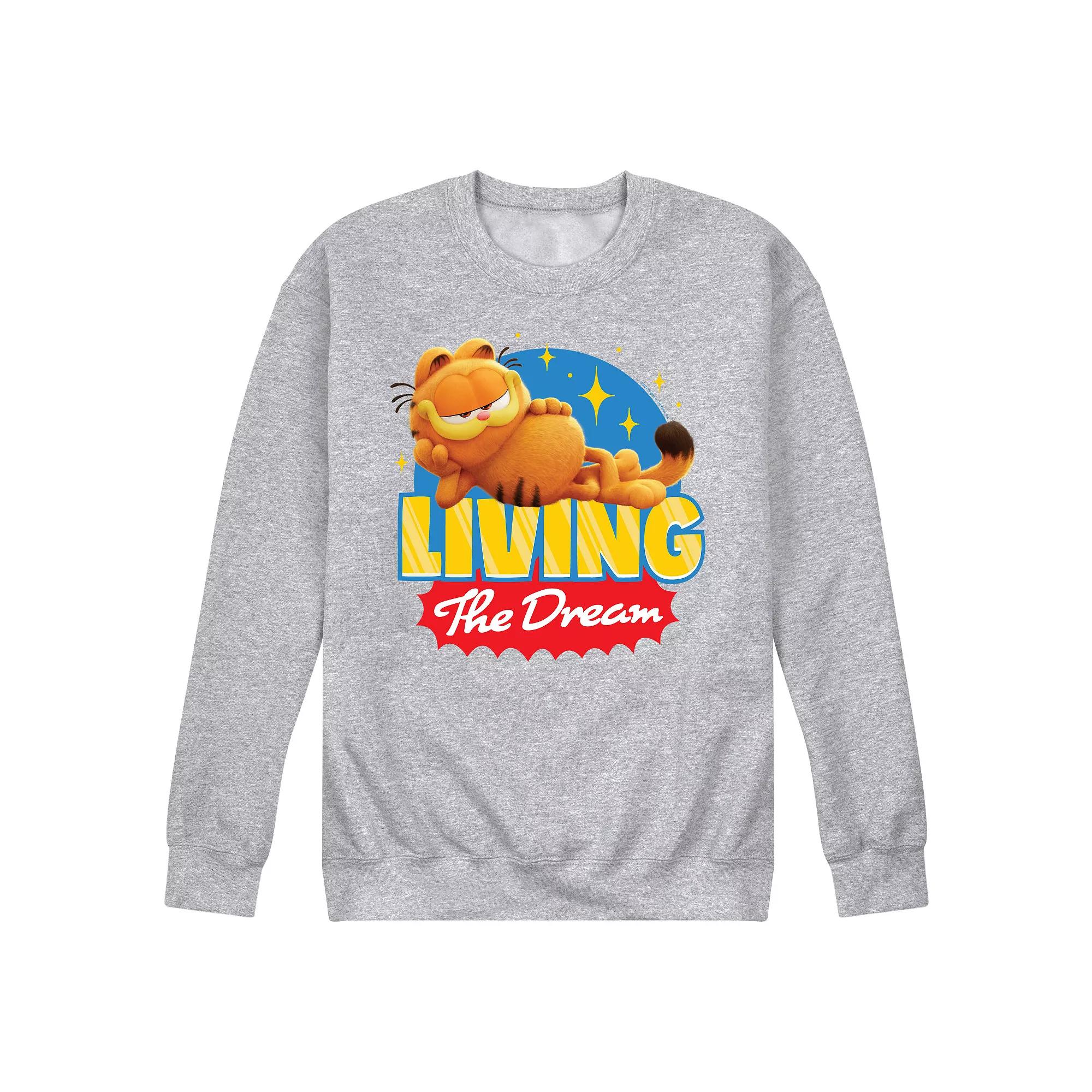 Men's Garfield The Movie Living The Dream Fleece Sweatshirt,  Product Image