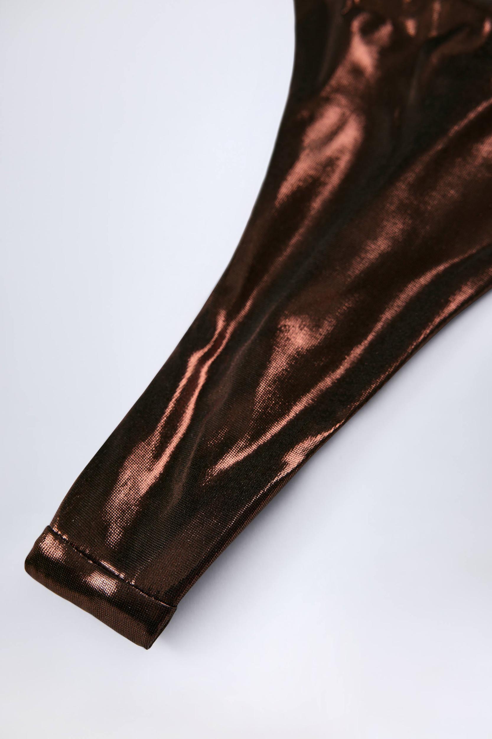 Thong Bikini Bottoms in Bronze Gold Product Image