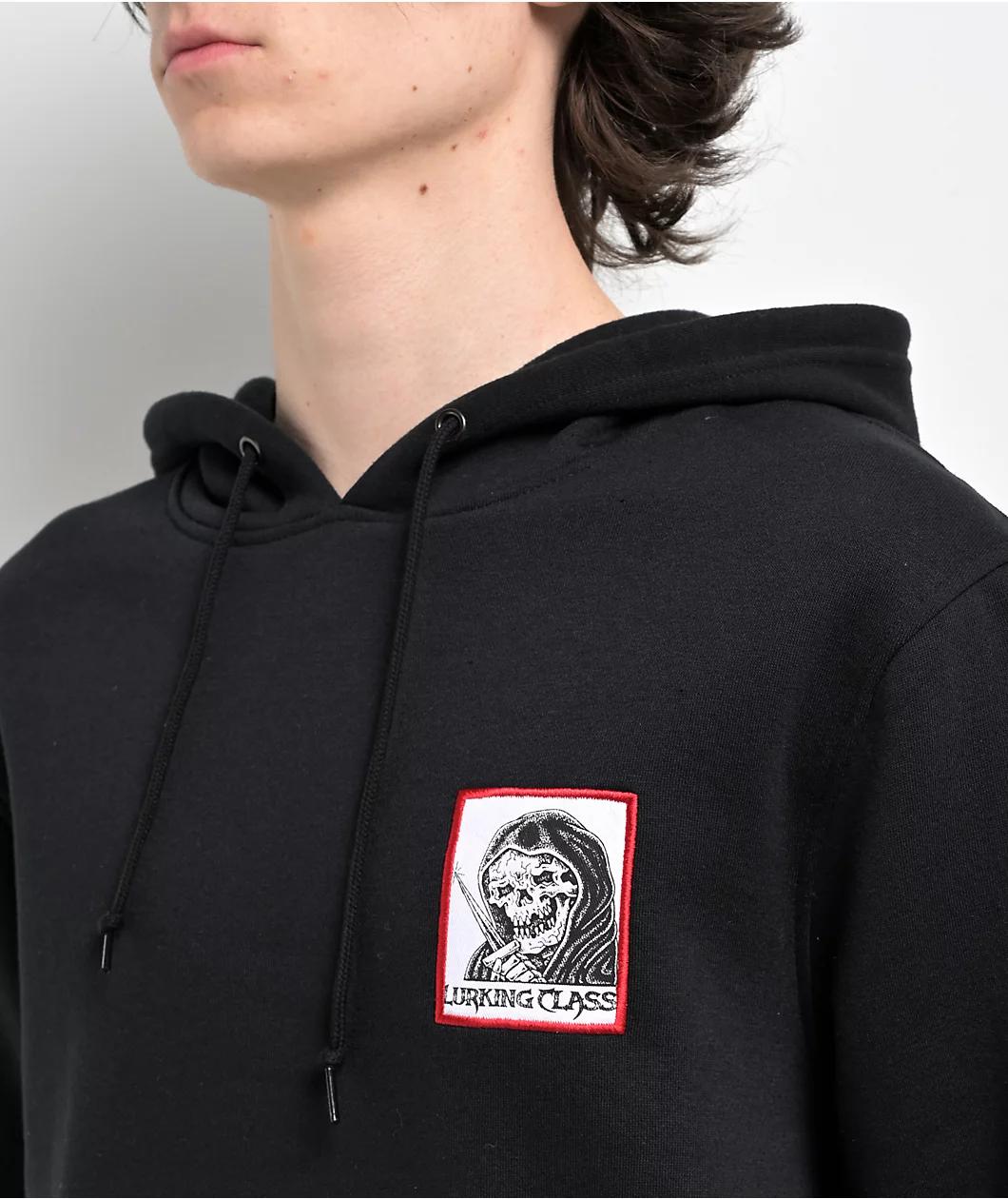 Lurking Class by Sketchy Tank Stay Sharp Black Hoodie Product Image