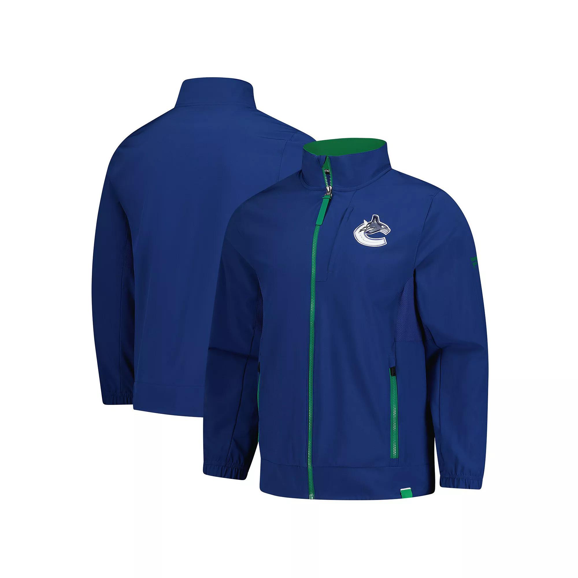Men's Fanatics Blue Vancouver Canucks Authentic Pro Full-Zip Coaches Jacket,  Product Image