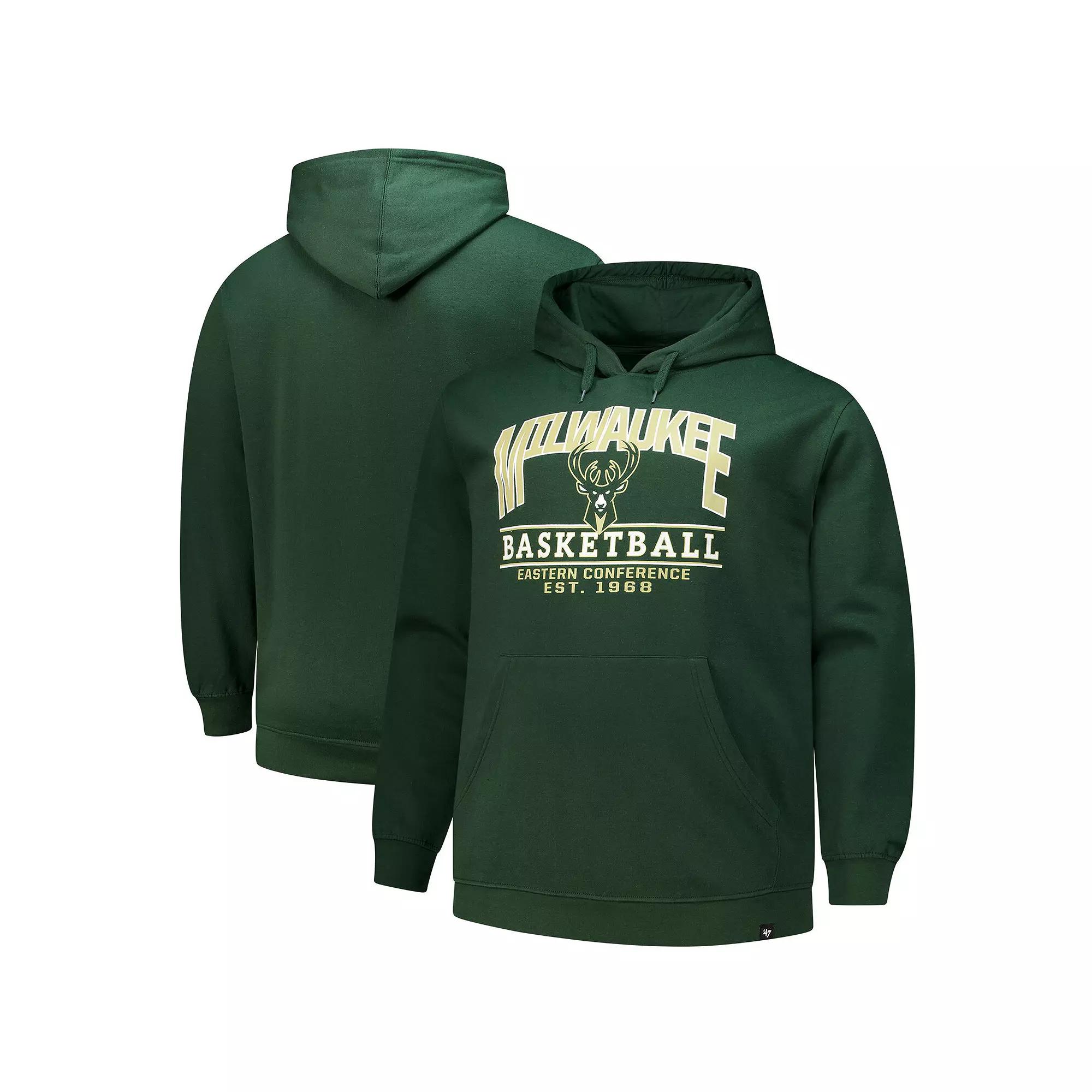 Men's '47 Hunter Green Milwaukee Bucks Good Call Headline Pullover Hoodie,  Product Image