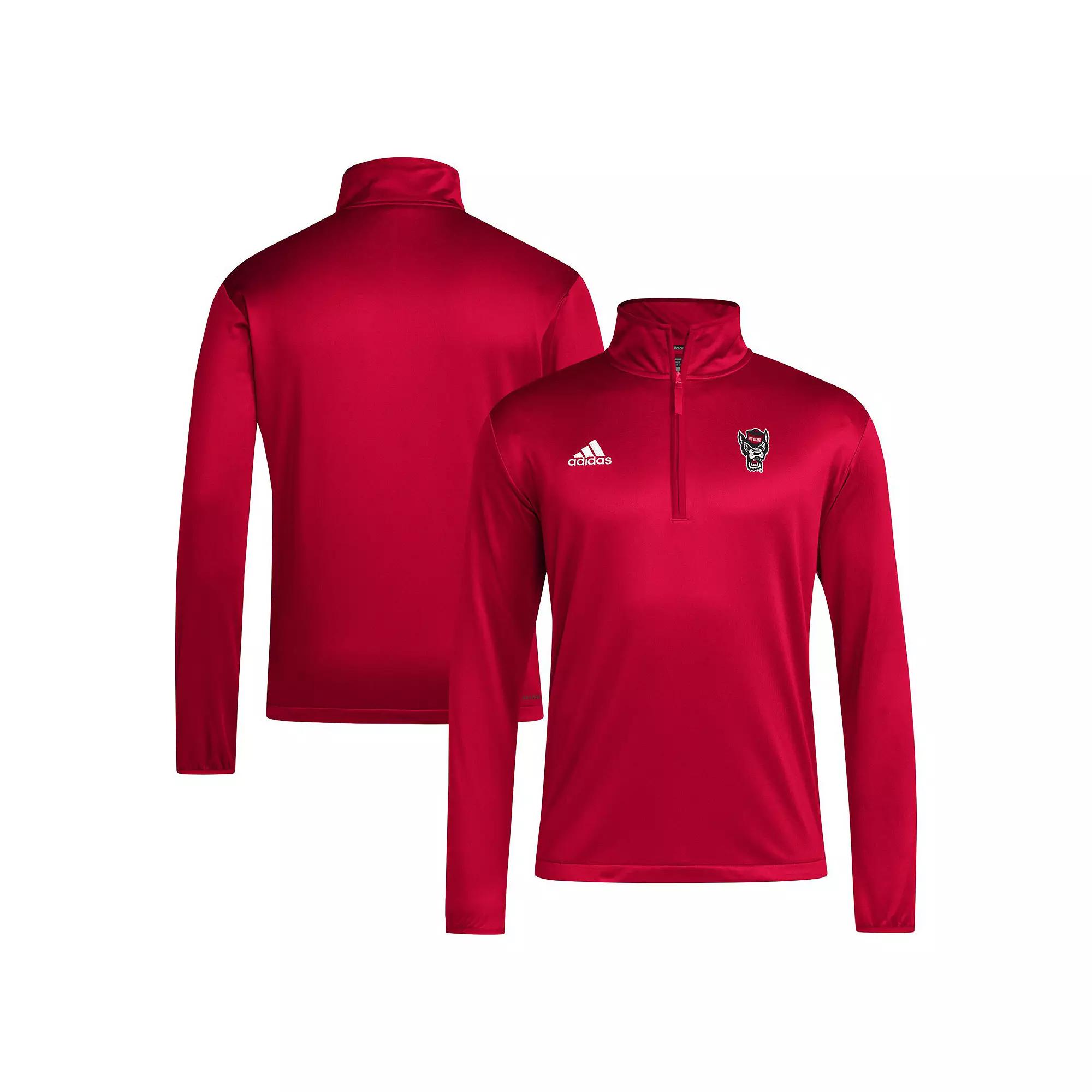 Men's adidas Red NC State Wolfpack 2024 Coaches Sideline Quarter-Zip Top,  Product Image