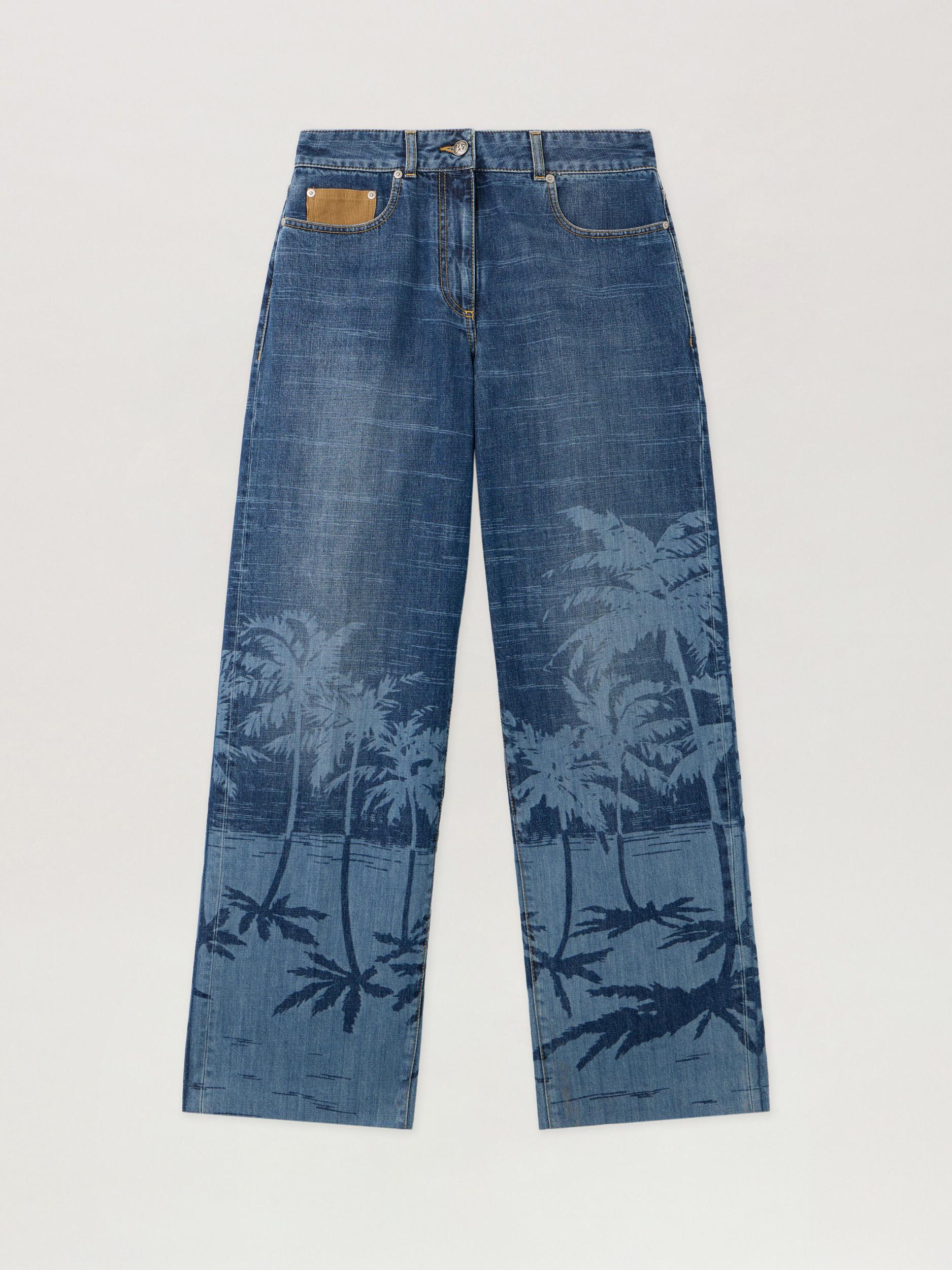 Palms Loose Denim Pants Product Image