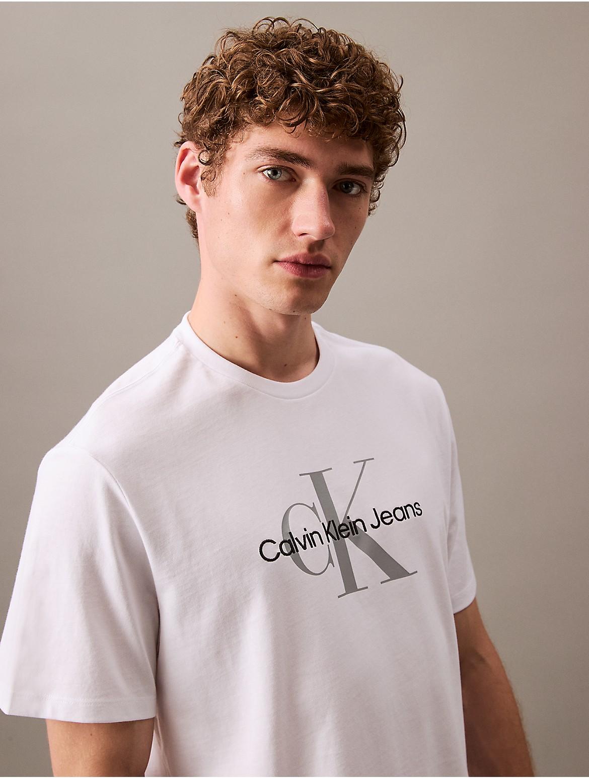 Calvin Klein Mens Monologo Tee - Grey Product Image