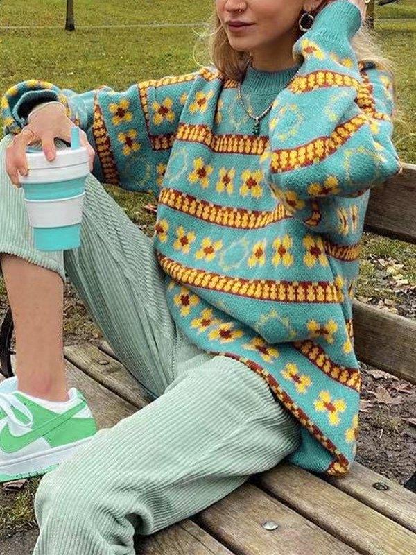 Vintage Floral Jumper Sweater Product Image