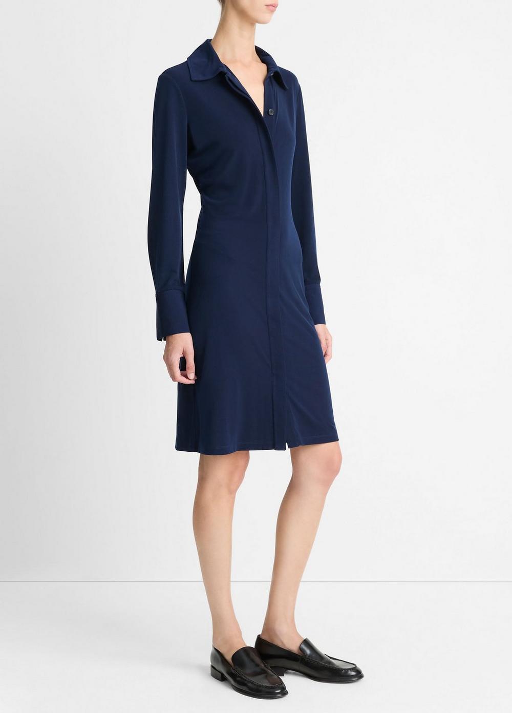 Long-Sleeve Polo Dress Product Image