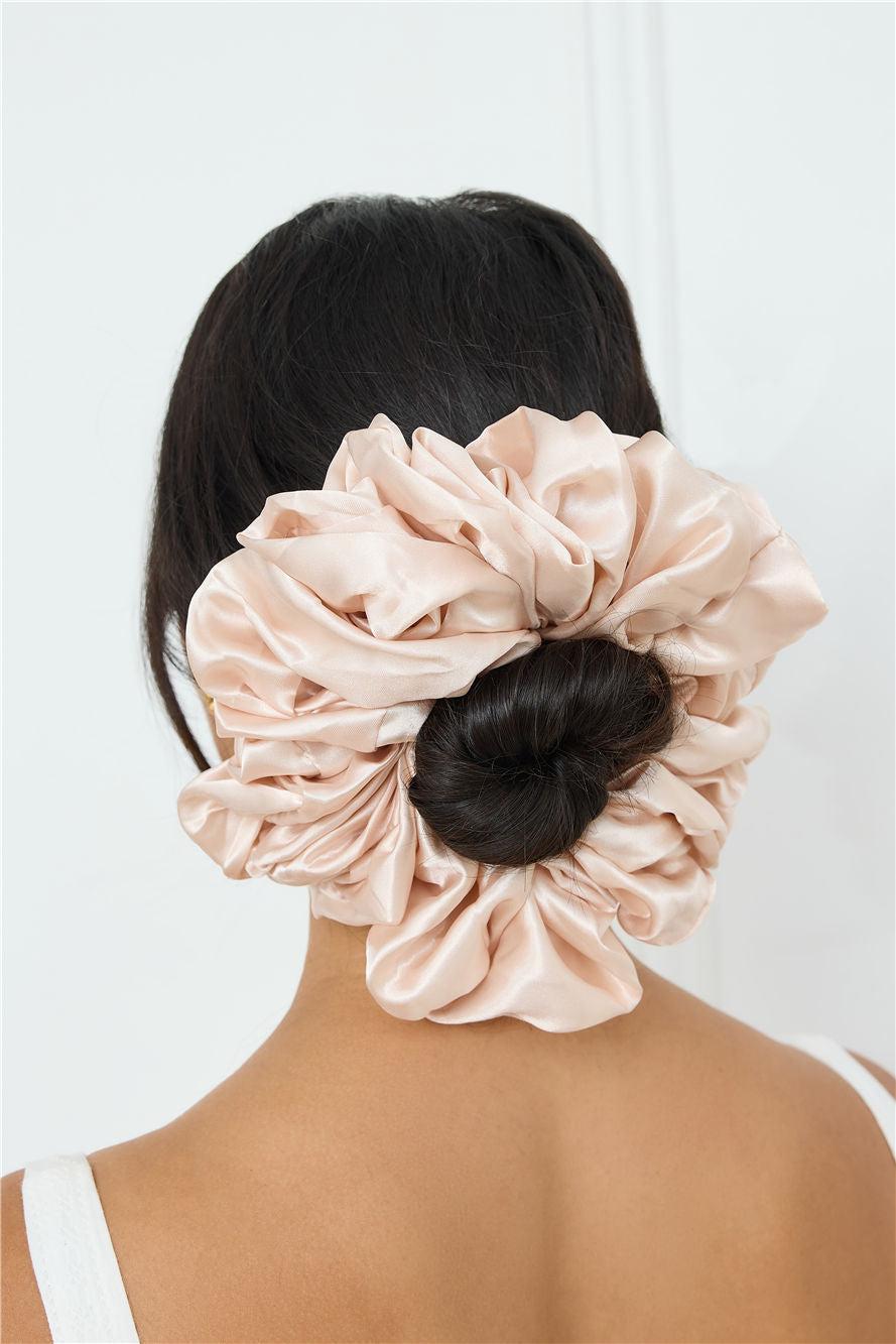 Jumbo Sleep Silk/Satin Scrunchie Champagne Product Image