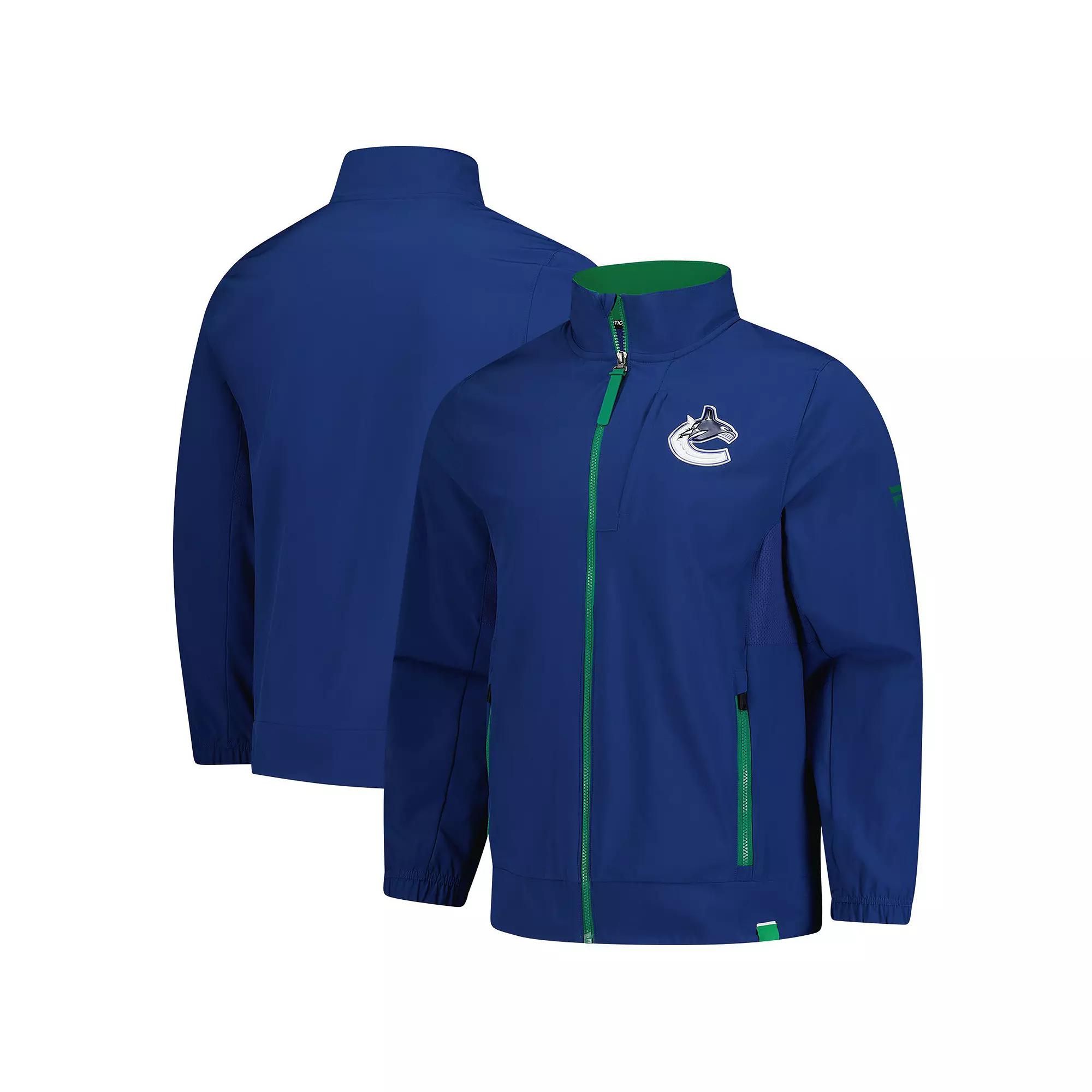 Men's Fanatics Blue Vancouver Canucks Authentic Pro Full-Zip Coaches Jacket,  Product Image