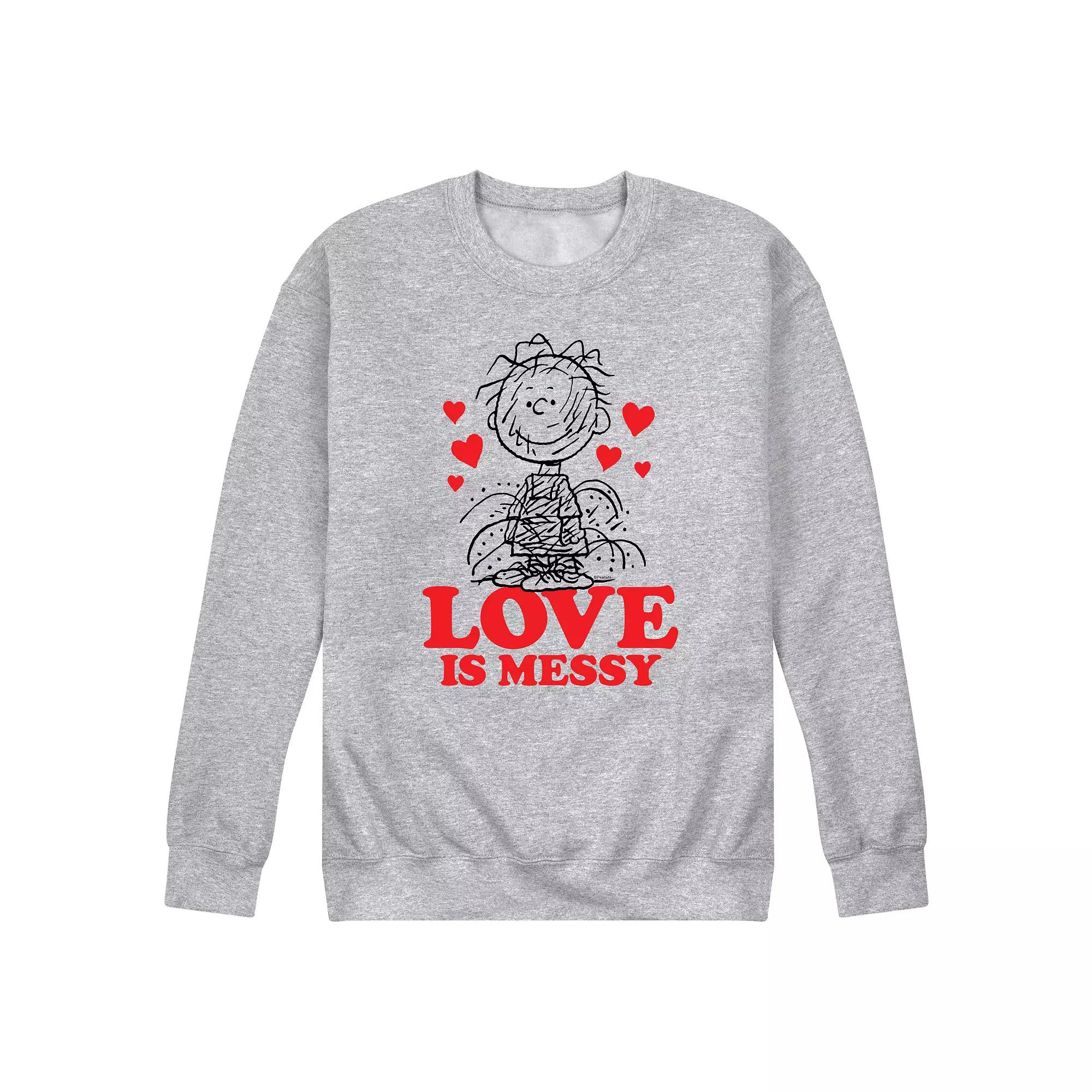 Men's Peanuts Pigpen Love Is Messy Sweatshirt,  Product Image