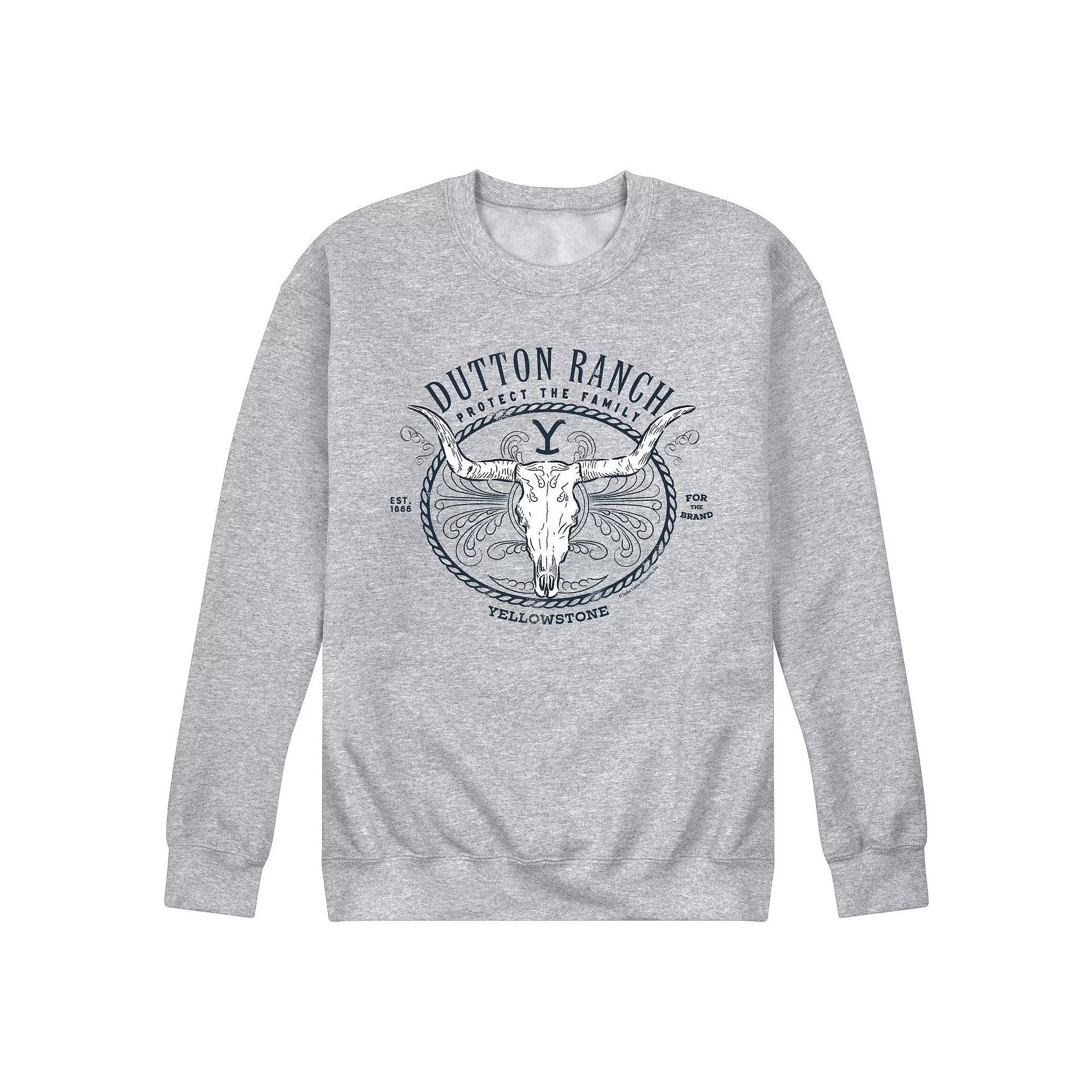 Men's Yellowstone Longhorn Skull Sweatshirt,  Product Image