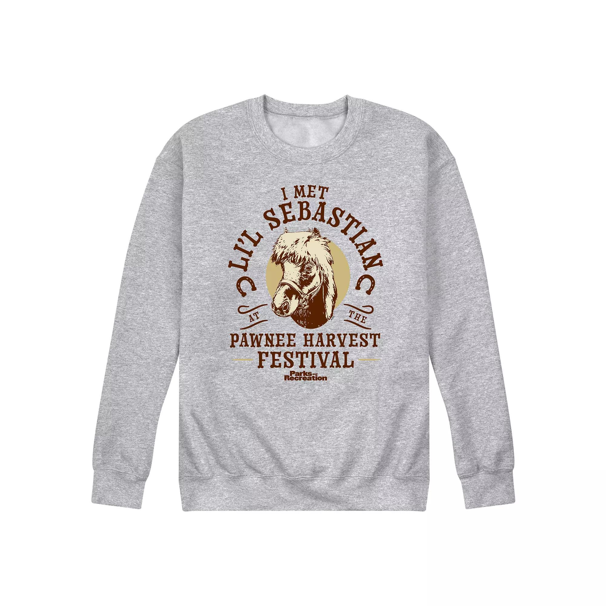 Men's Parks And Recs Lil Sebastian Fleece Sweatshirt,  Product Image