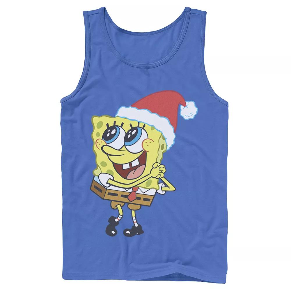 Men's Nickelodeon SpongeBob SquarePants Santa Hat Dreaming Of Christmas Tank Top,  Product Image