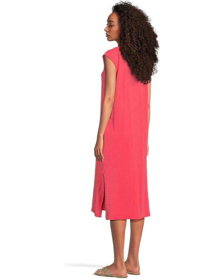 Short Sleeve Maxi Shirttail Crew Neck Dress Product Image