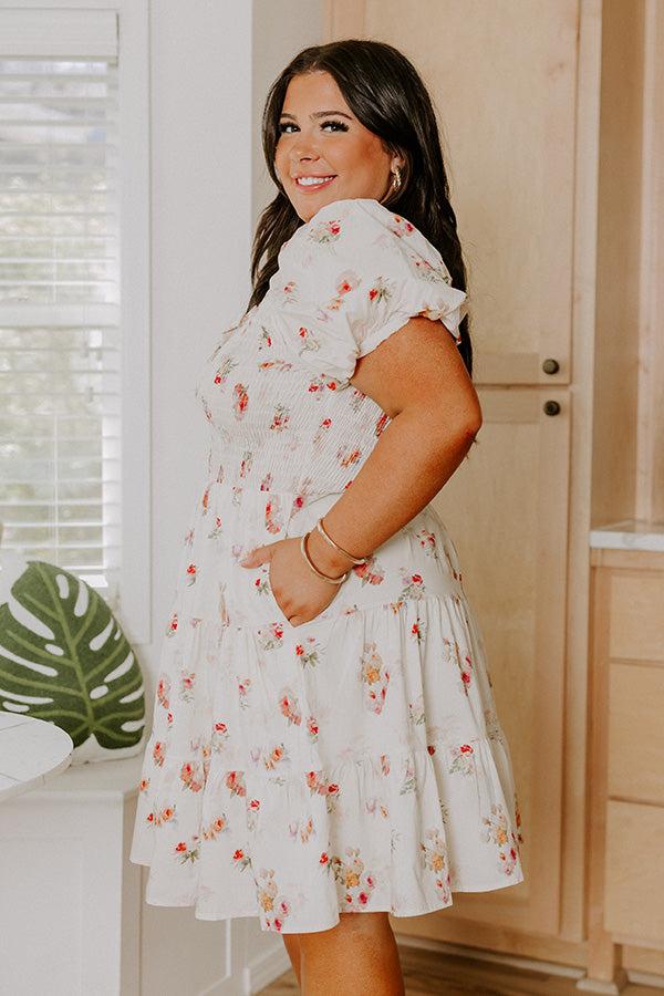 French Villa Floral Smocked Mini Dress Curves Product Image