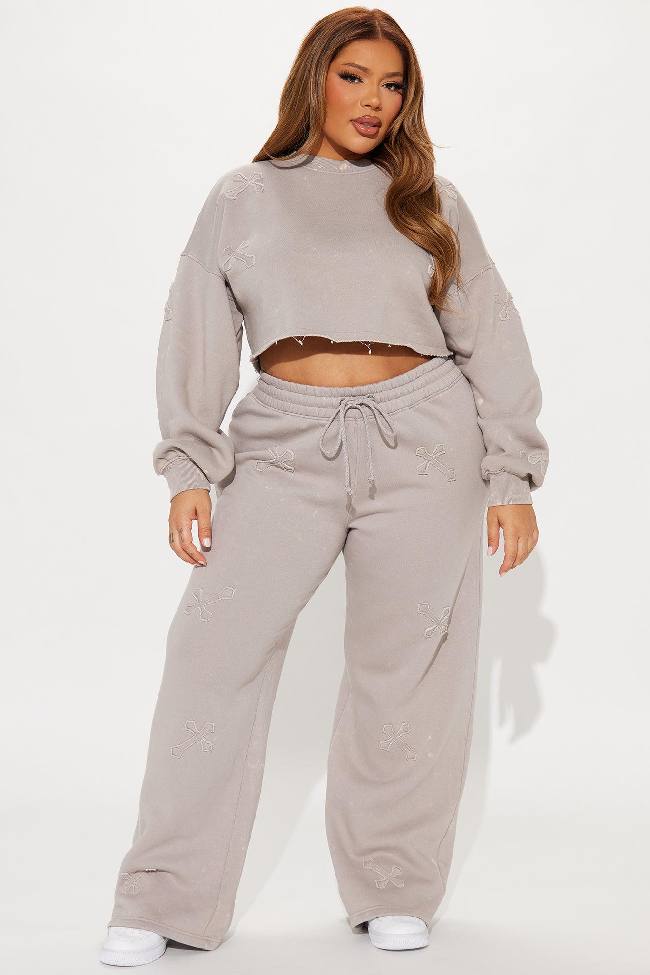 Wake Up Blessed Washed Sweatshirt - Grey/combo Product Image