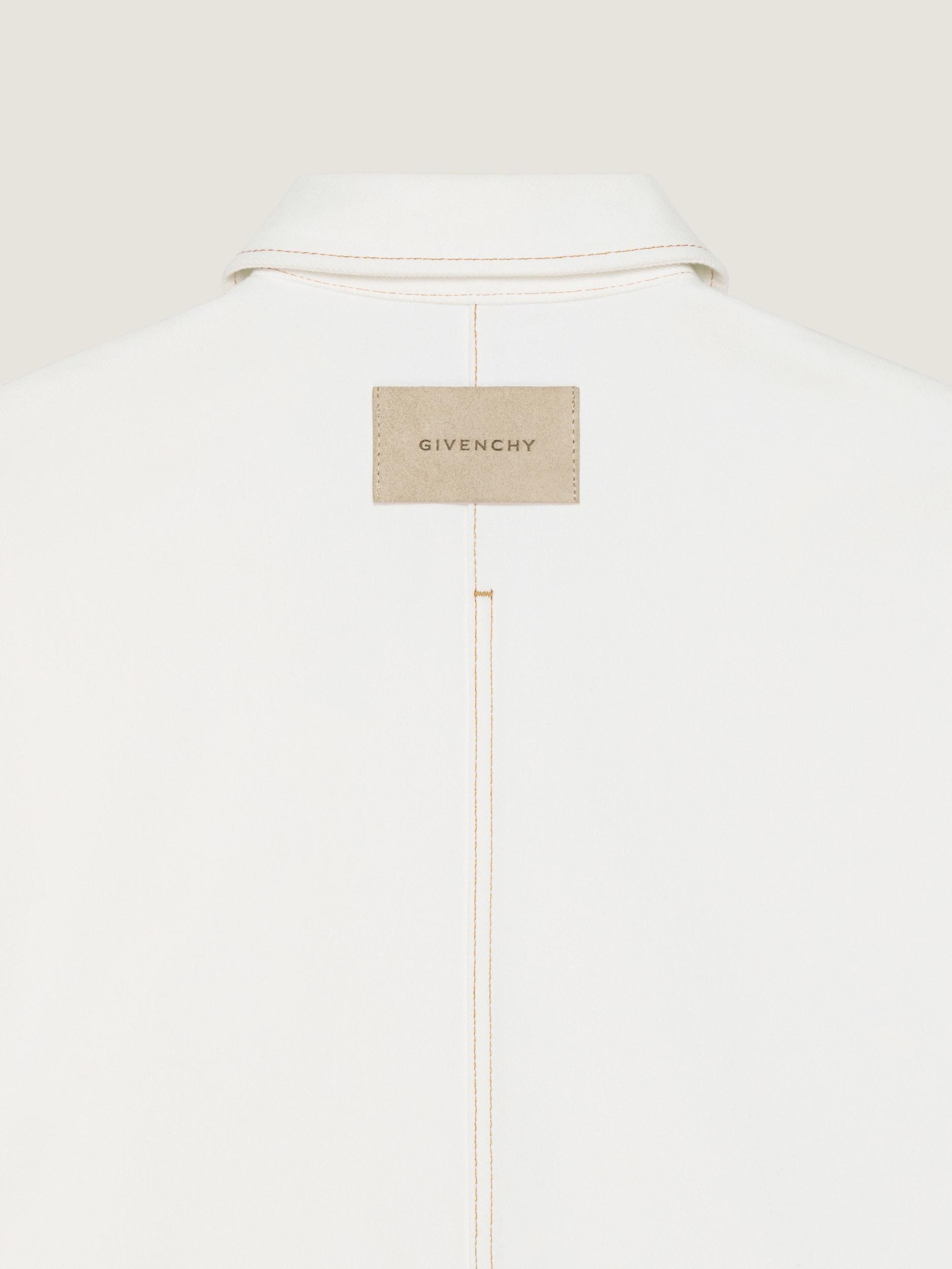 Couture Seam overshirt in white denim Product Image